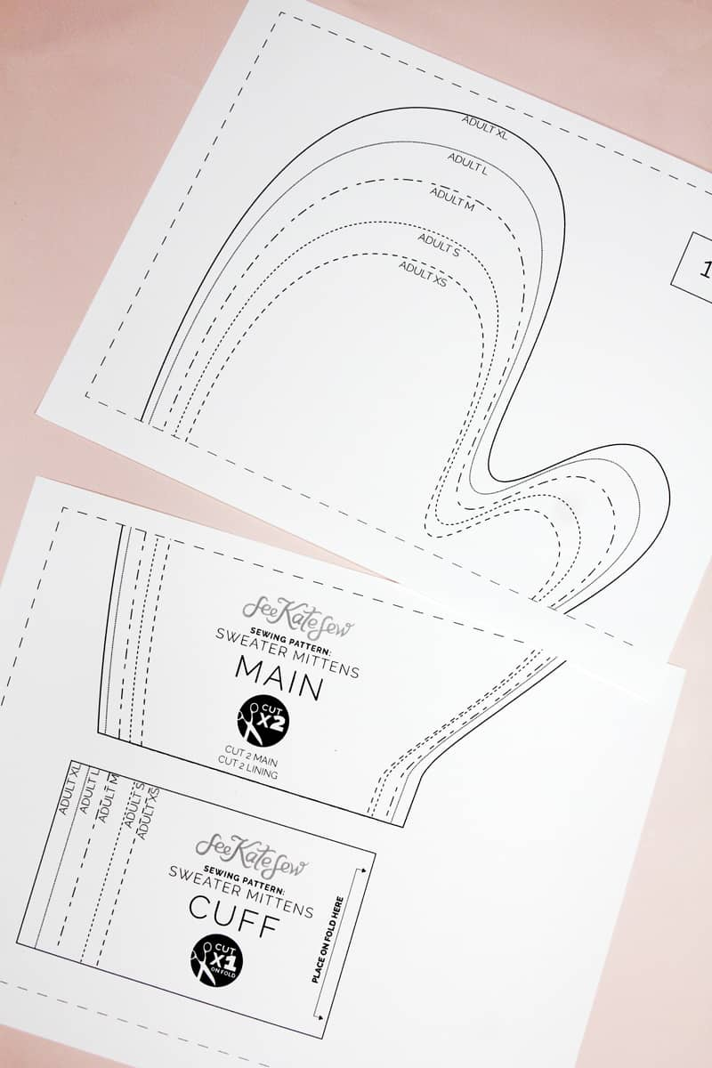 Sweater Mitten Pattern Sewing - Free Mittens Pdf Download - See inside Free Printable Printable Mitten Pattern