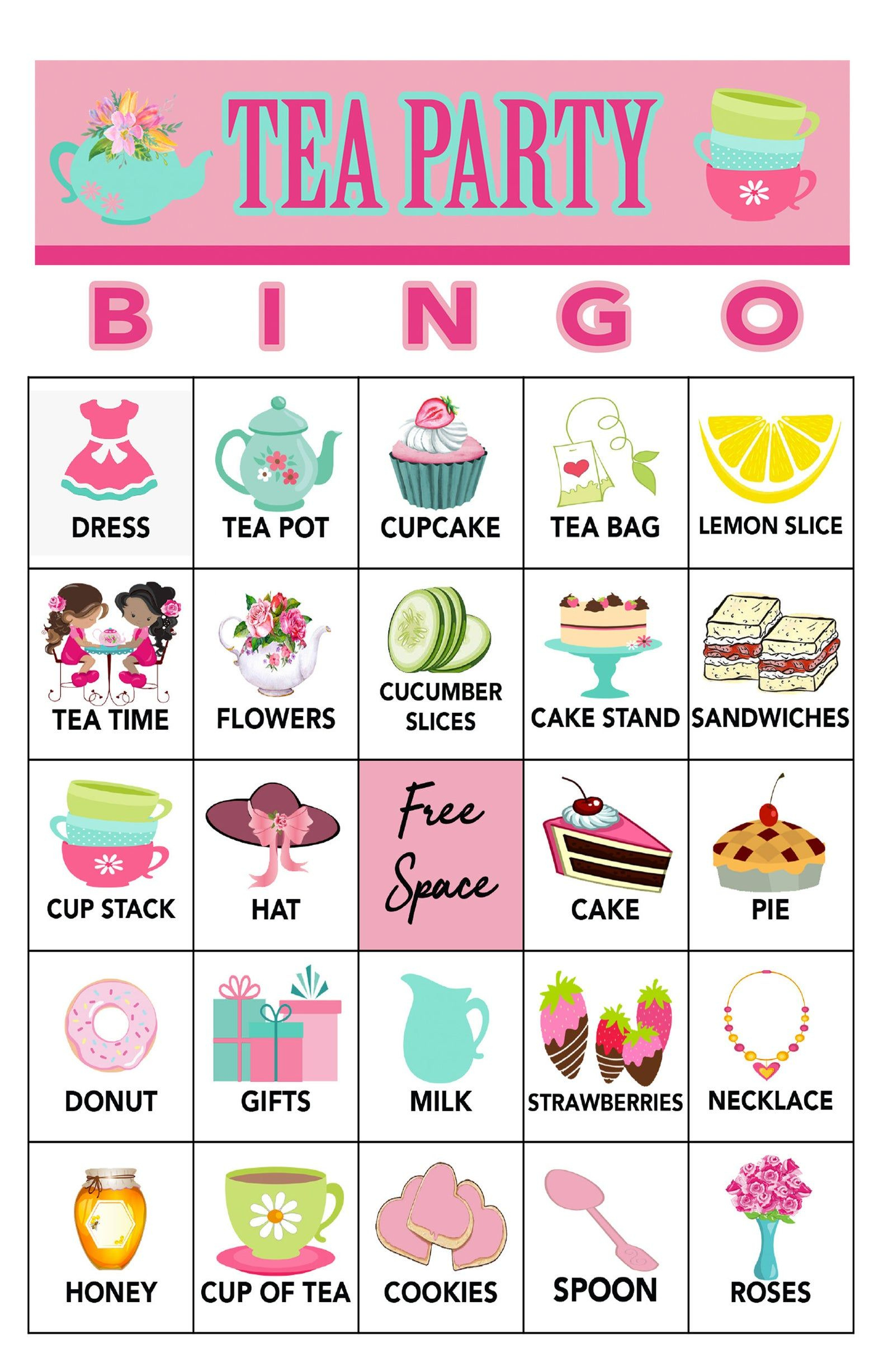 Tea Party Birthday Games - Shop On Pinterest in Free Printable Tea Party Games
