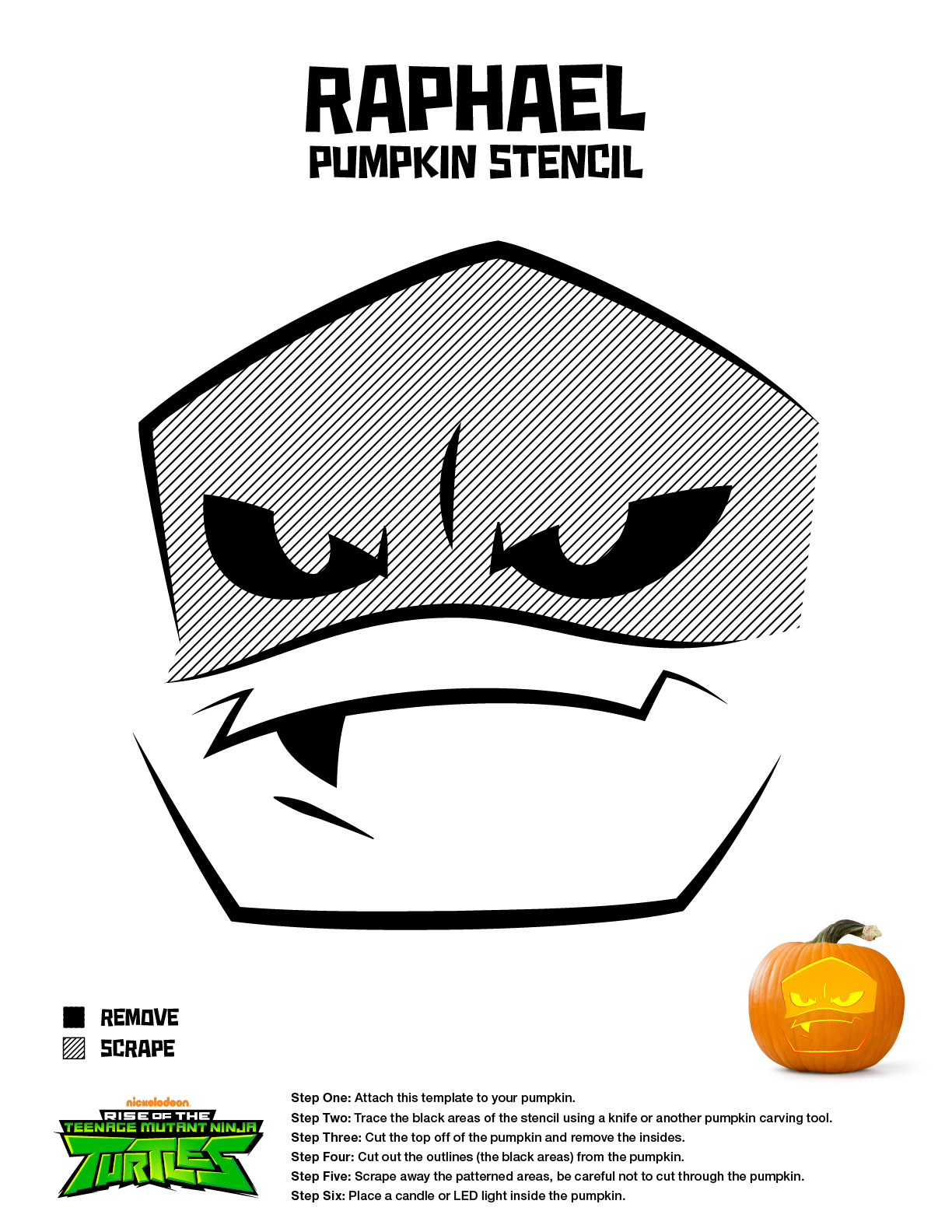 Teenage Mutant Ninja Turtles Tmnt: Raphael (Free Pumpkin Stencil with regard to Ninja Turtle Pumpkin Stencils Free Printable