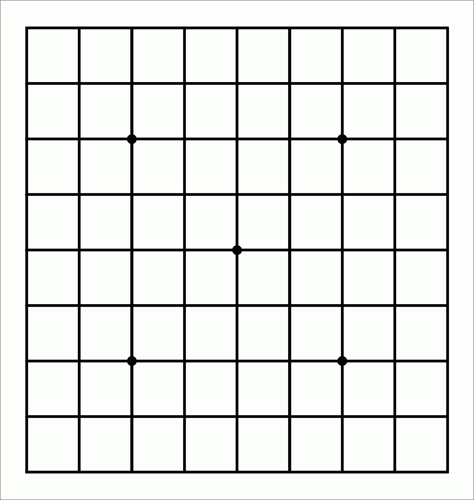 Templates For Printing Gobans:: pertaining to 9x9 Go Board Printable