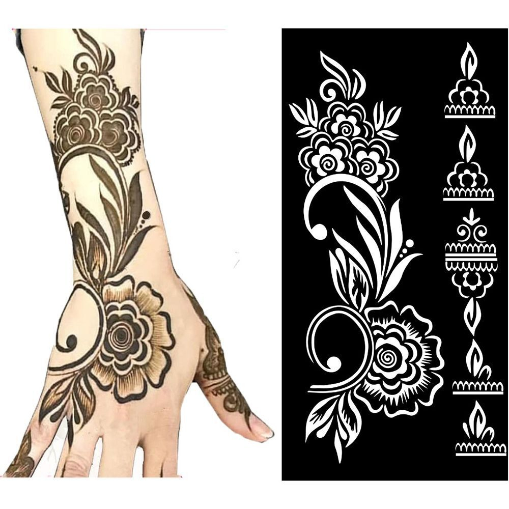 Temporary Tattoo Henna Stencils - Tattoo Drawing Templates Body intended for Printable Henna Stencils Free