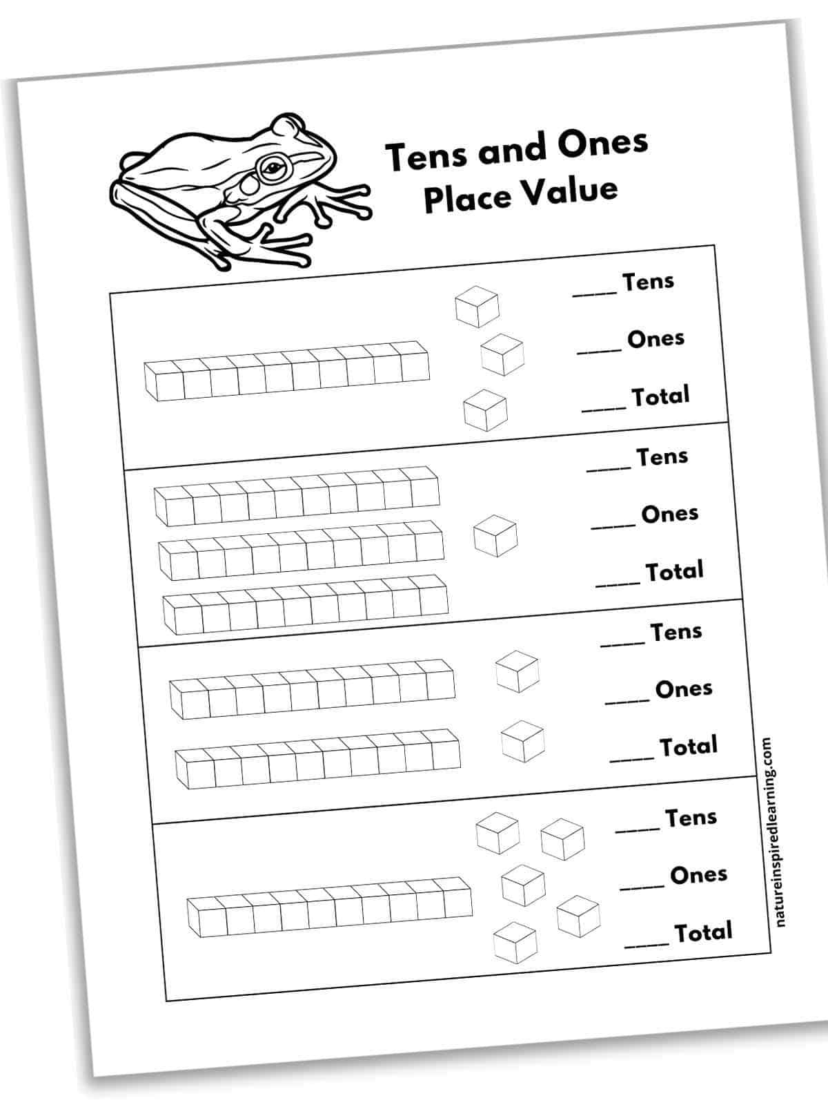 Tens And Ones Worksheets (Free) - Nature Inspired Learning for Printable Tens and Ones Worksheet