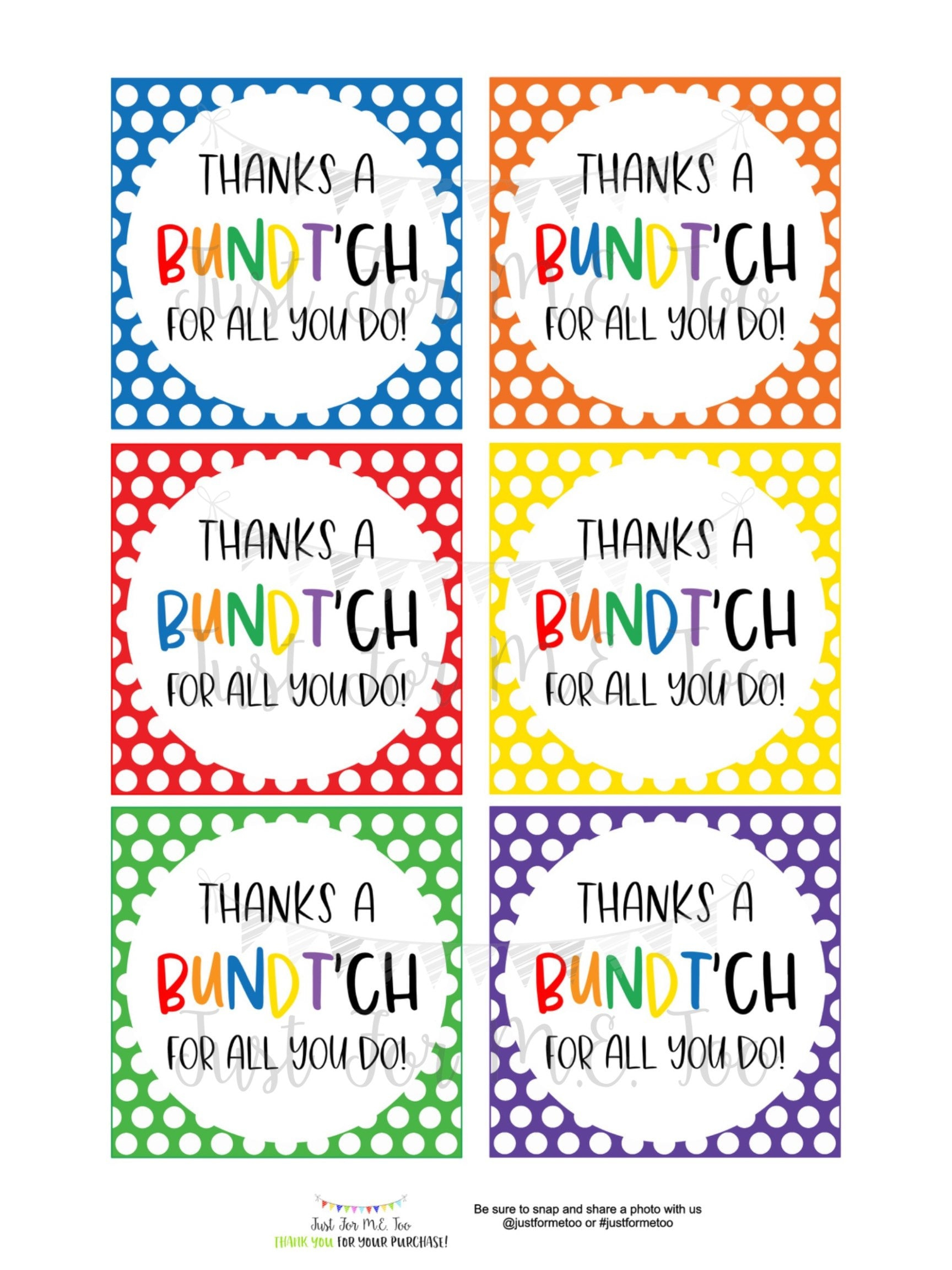 Thank You Printable Tags, Instant Download, Teacher Tags, Square with regard to Free Printable Printable Thank You Tags For Teachers
