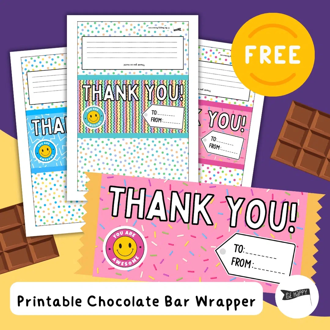 Thank You &amp;quot;You Are Awesome!&amp;quot; Printable Chocolate Bar Wrapper throughout Free Printable Thank You Candy Bar Wrappers
