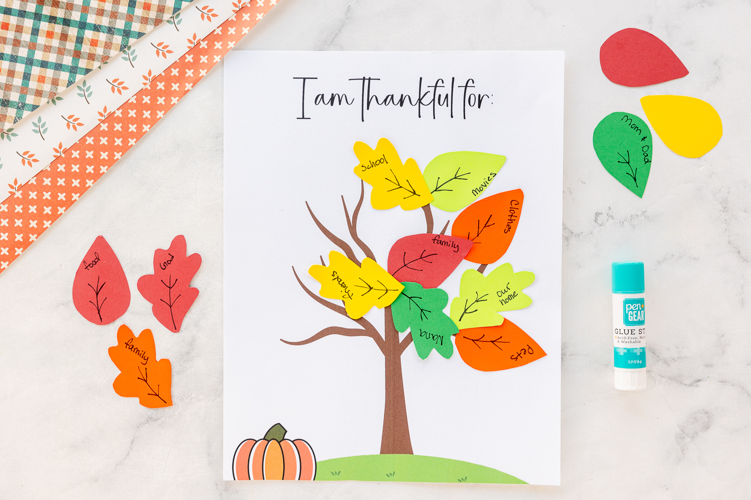 Thankful Tree Printable.mp4 regarding Thankful Leaves Free Printable