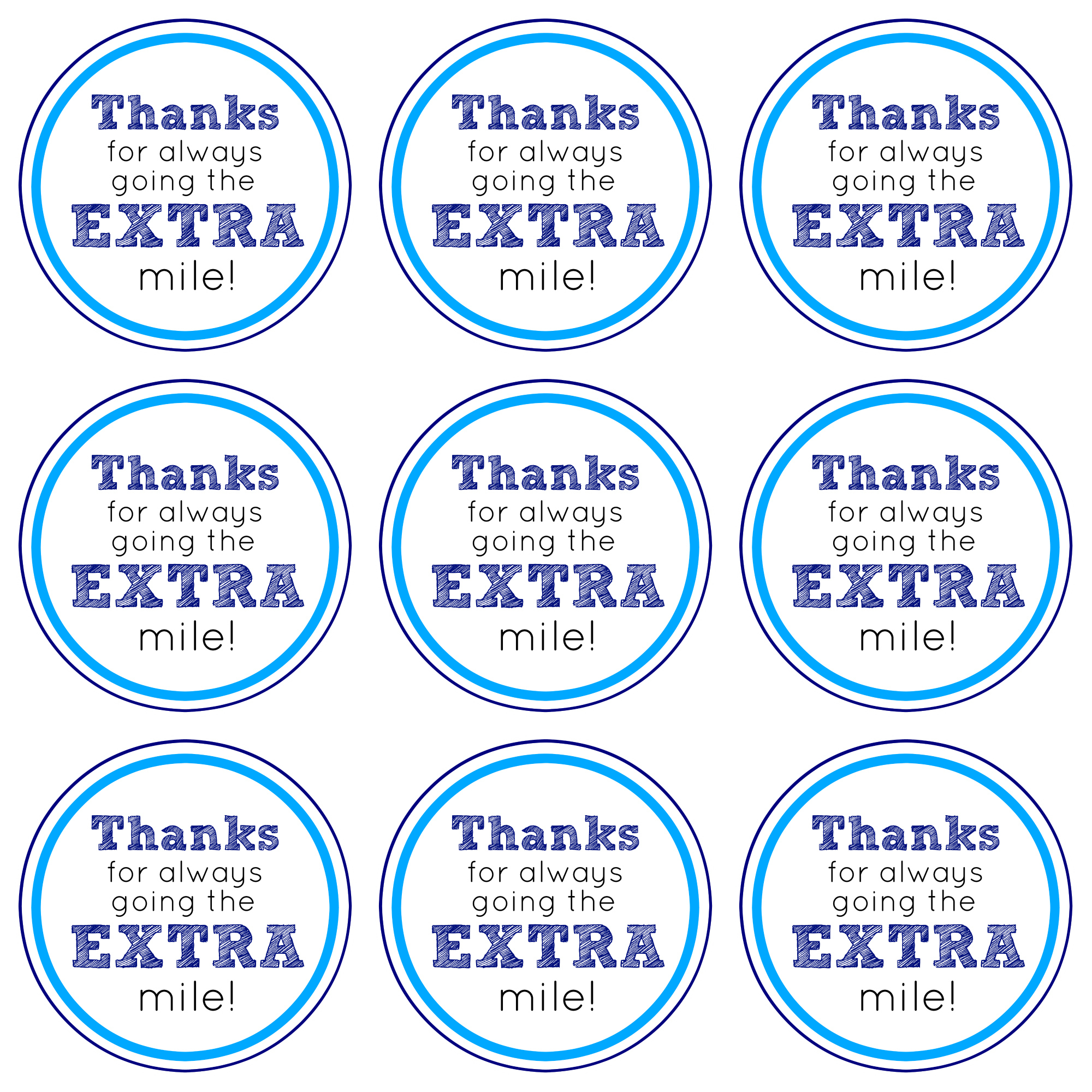 Thanks For Going The Extra Mile Gift Idea + Free Printable Tag for Free Printable Extra Gum Appreciation Gift