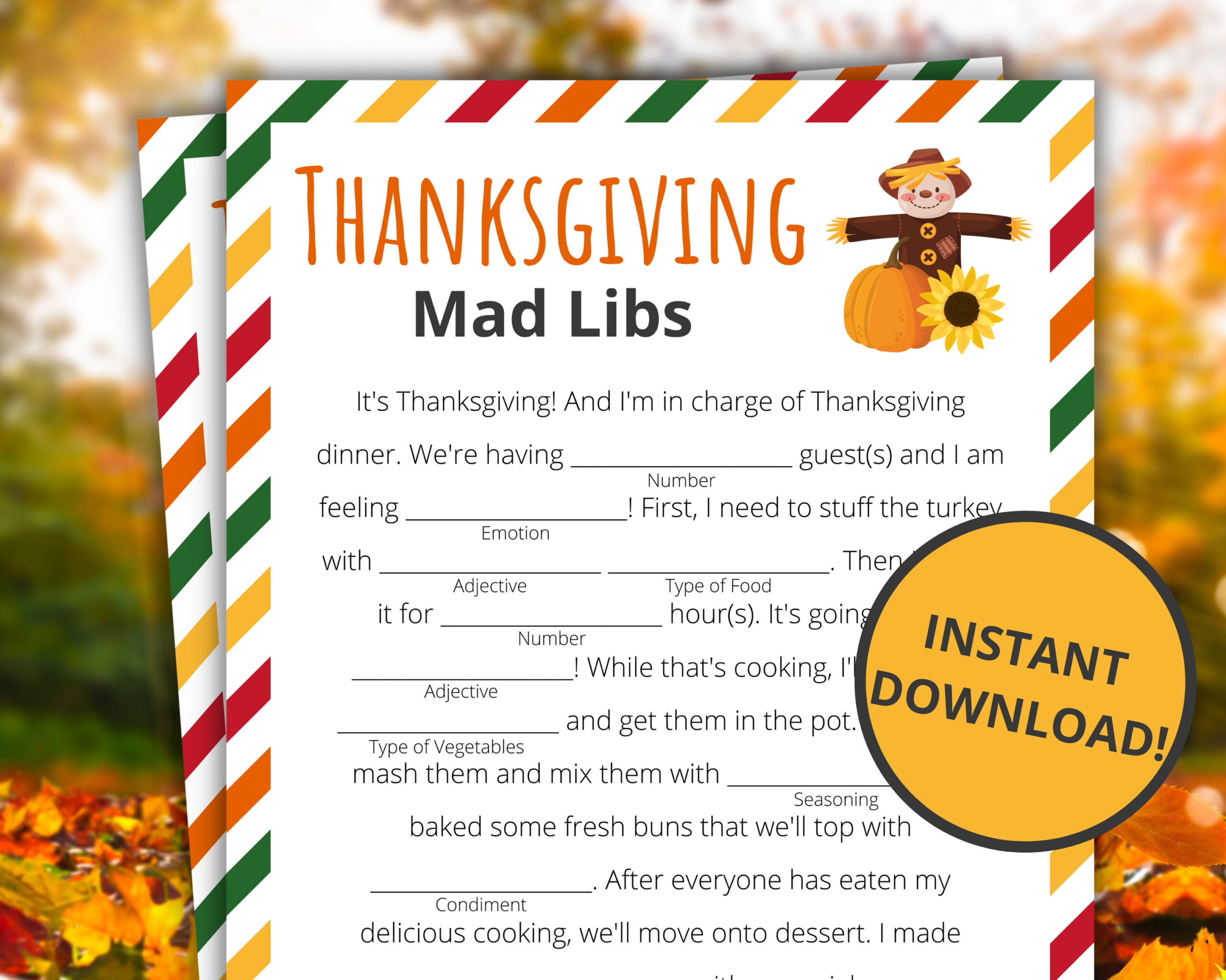 Thanksgiving Mad Libs | Printable Thanksgiving Game | Thanksgiving regarding Thanksgiving Mad Libs Printable Free