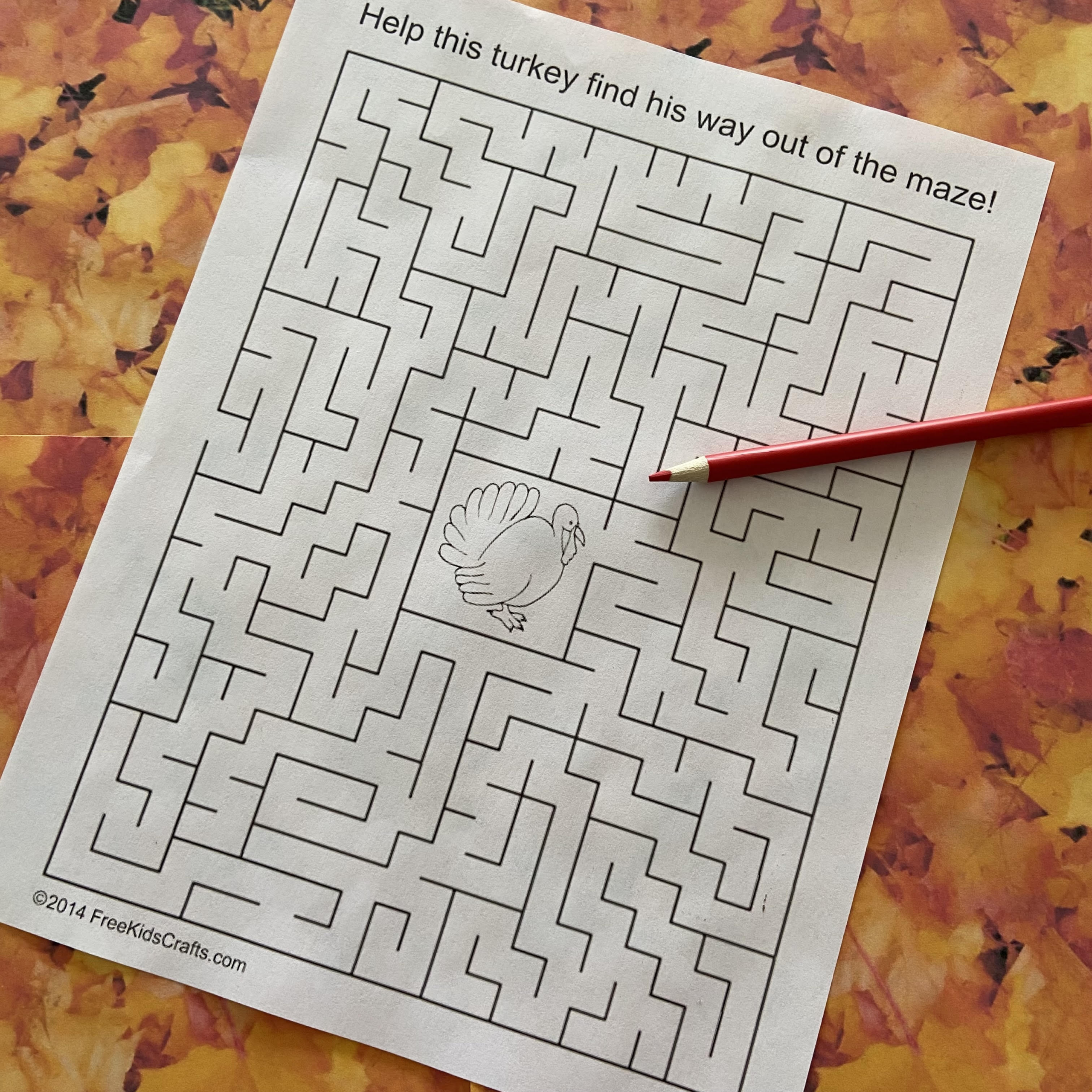 Thanksgiving Maze within Free Printable Thanksgiving Mazes