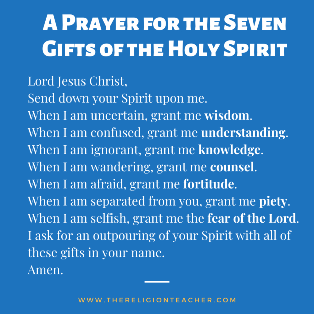 The 7 Gifts Of The Holy Spirit Lesson Plan &amp;amp; Worksheet in Free Printable Gifts of the Holy Spirit