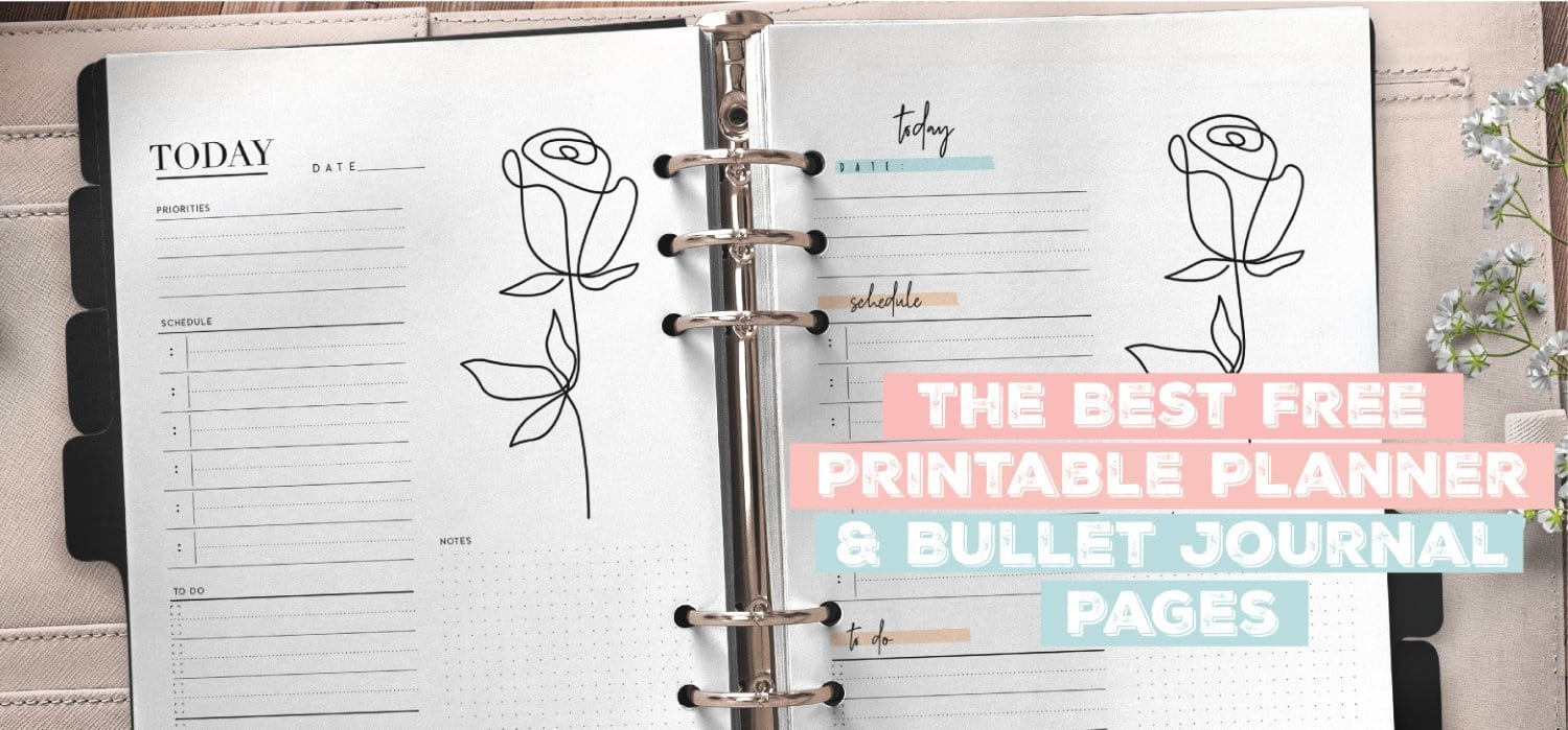 The Best Free Printable Planner And Bullet Journal Pages - Free within A5 Planner Free Printables