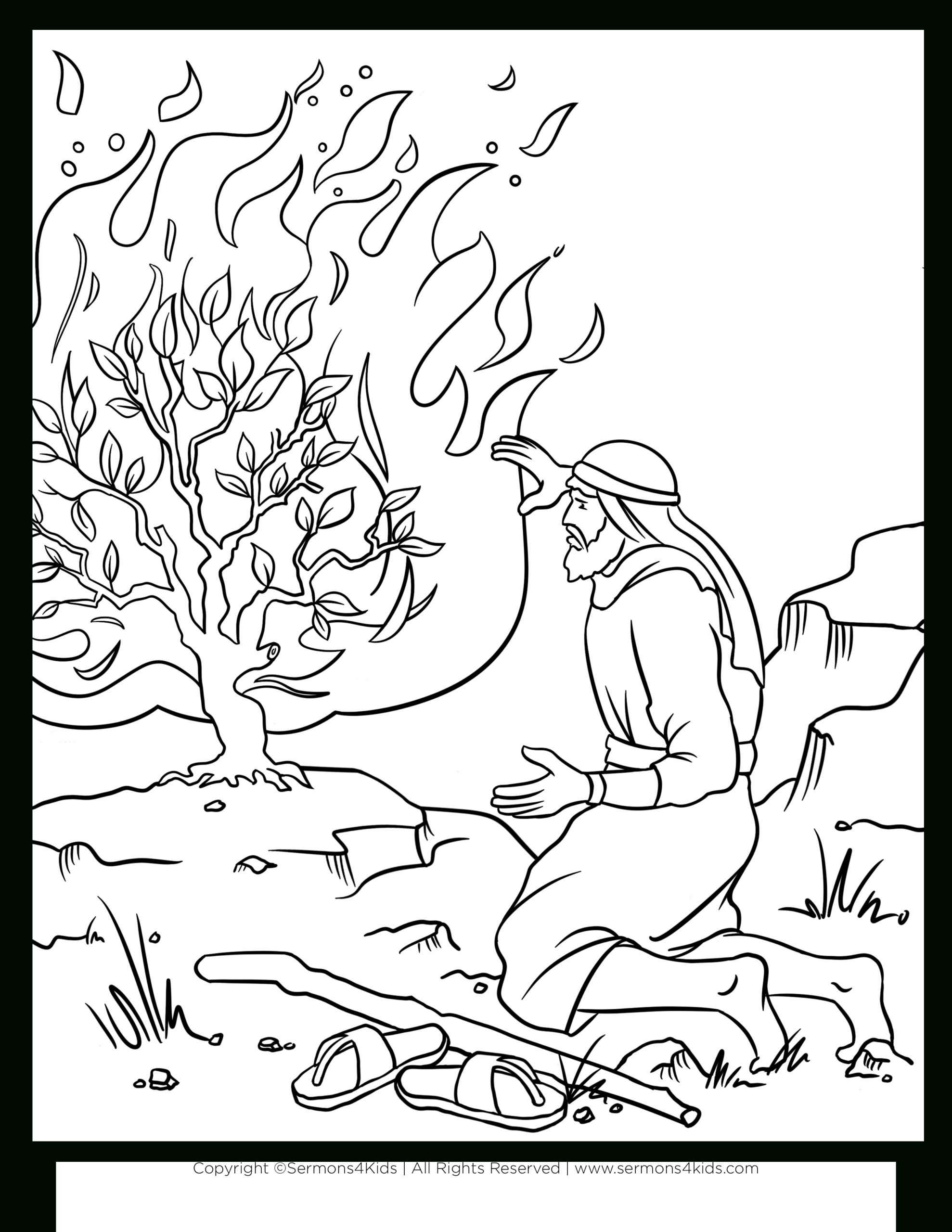 The Burning Bush | Children&amp;#039;S Sermons From Sermons4Kids in Moses And The Burning Bush Printable Activities