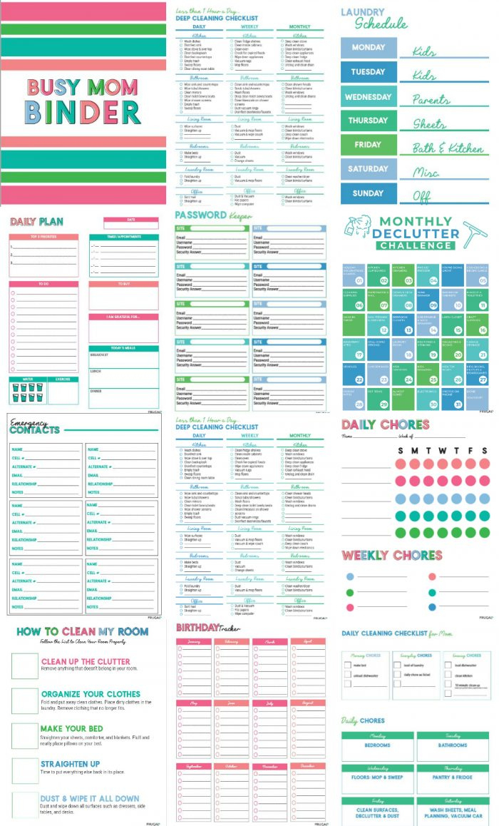 The Busy Mom Binder - A Family Command Center Printable! within Mom Binder Printables Free
