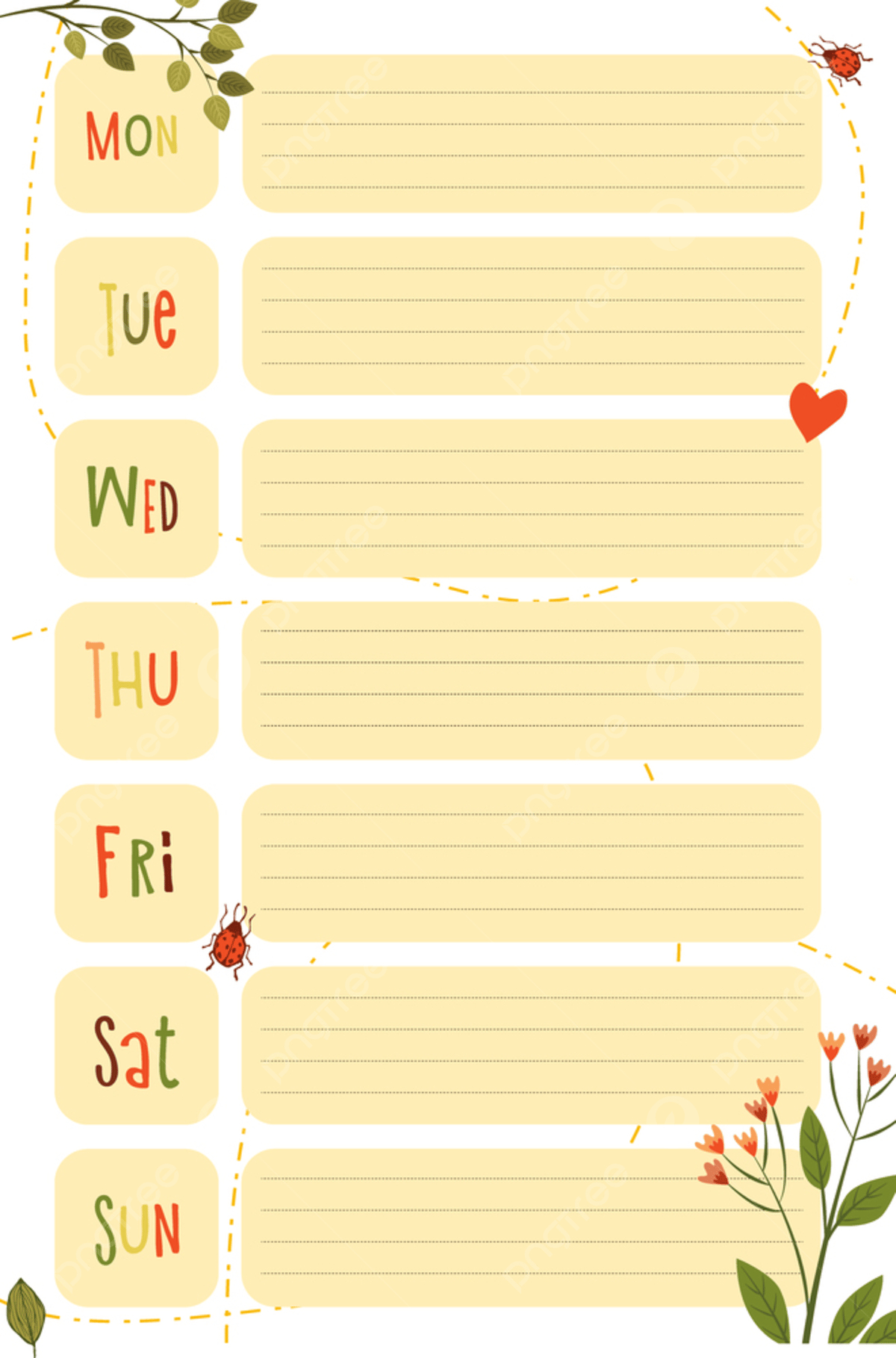The Daily Planner Template, With, Watercolor, Autumn Png And regarding Free Daily Planner Autumn Printable