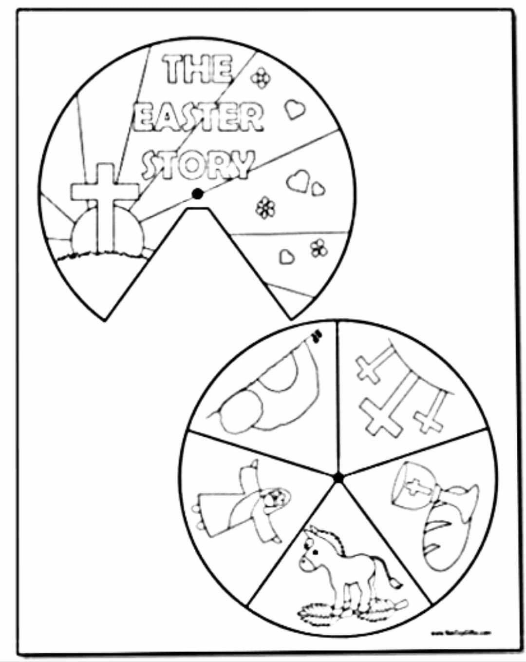 The Easter Story Worksheet intended for Free Printable Easter Story Wheel