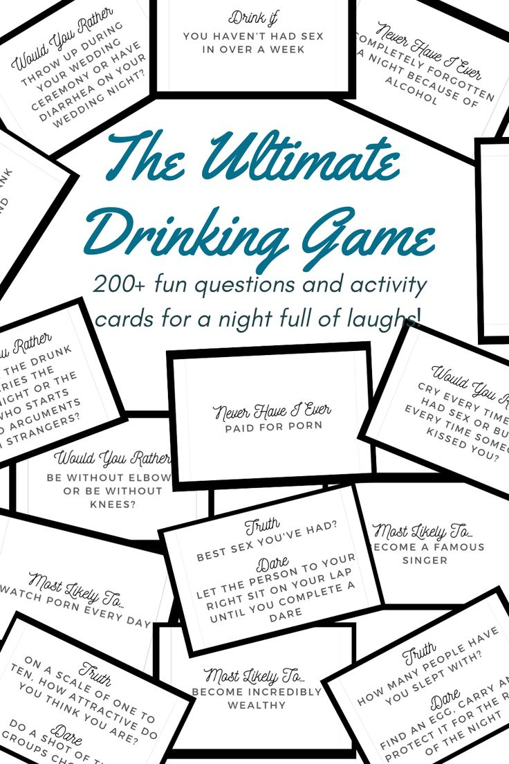 The Ultimate Adults Only Printable Drinking And Party Game in Printable Drinking Card Games
