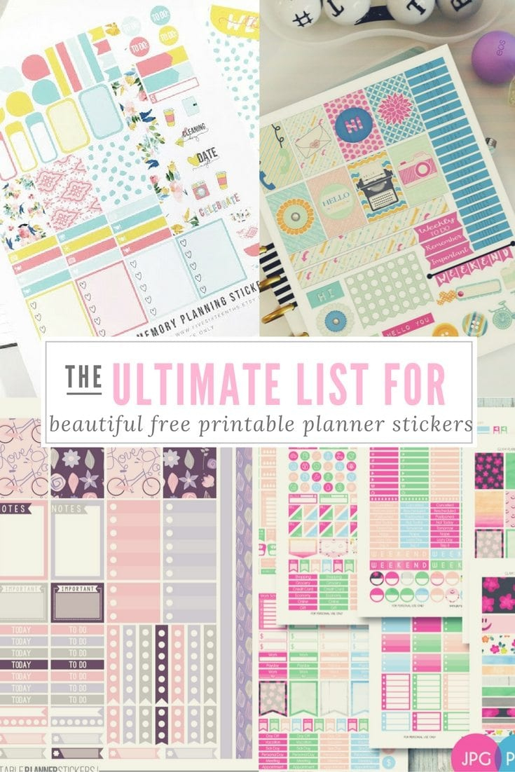 The Ultimate List For Beautiful Free Printable Planner Stickers within Free Happy Planner Sticker Printables