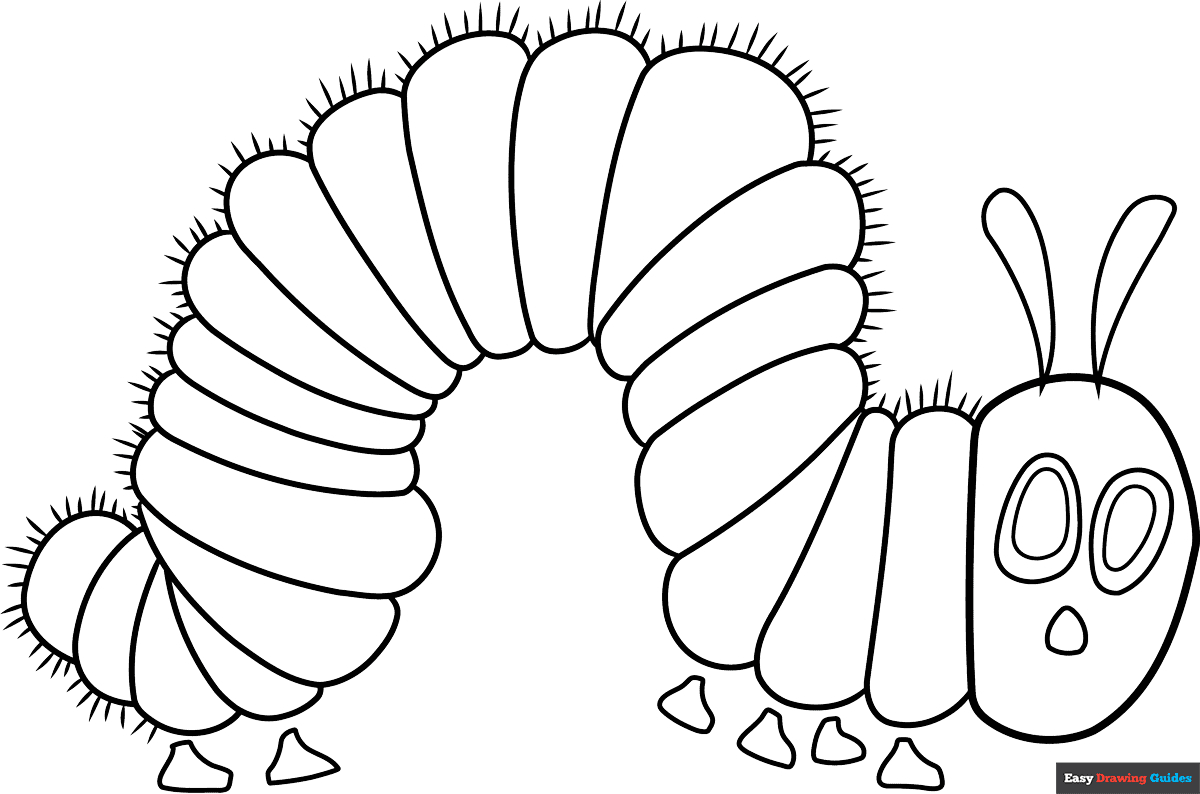 The Very Hungry Caterpillar Coloring Page | Easy Drawing Guides inside Free Hungry Caterpillar Printables