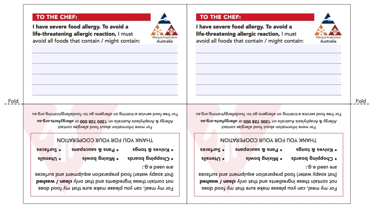 These Multilingual Chef Cards Are Helping People With Food throughout Free Printable Allergy Cards