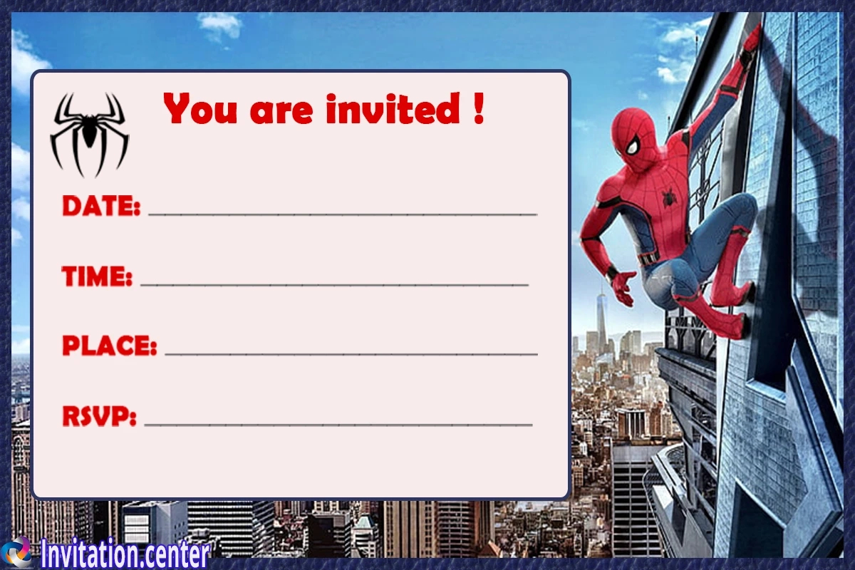 Throw The Ultimate Spider-Verse Party With These Free with Free Spiderman Invitations Printable
