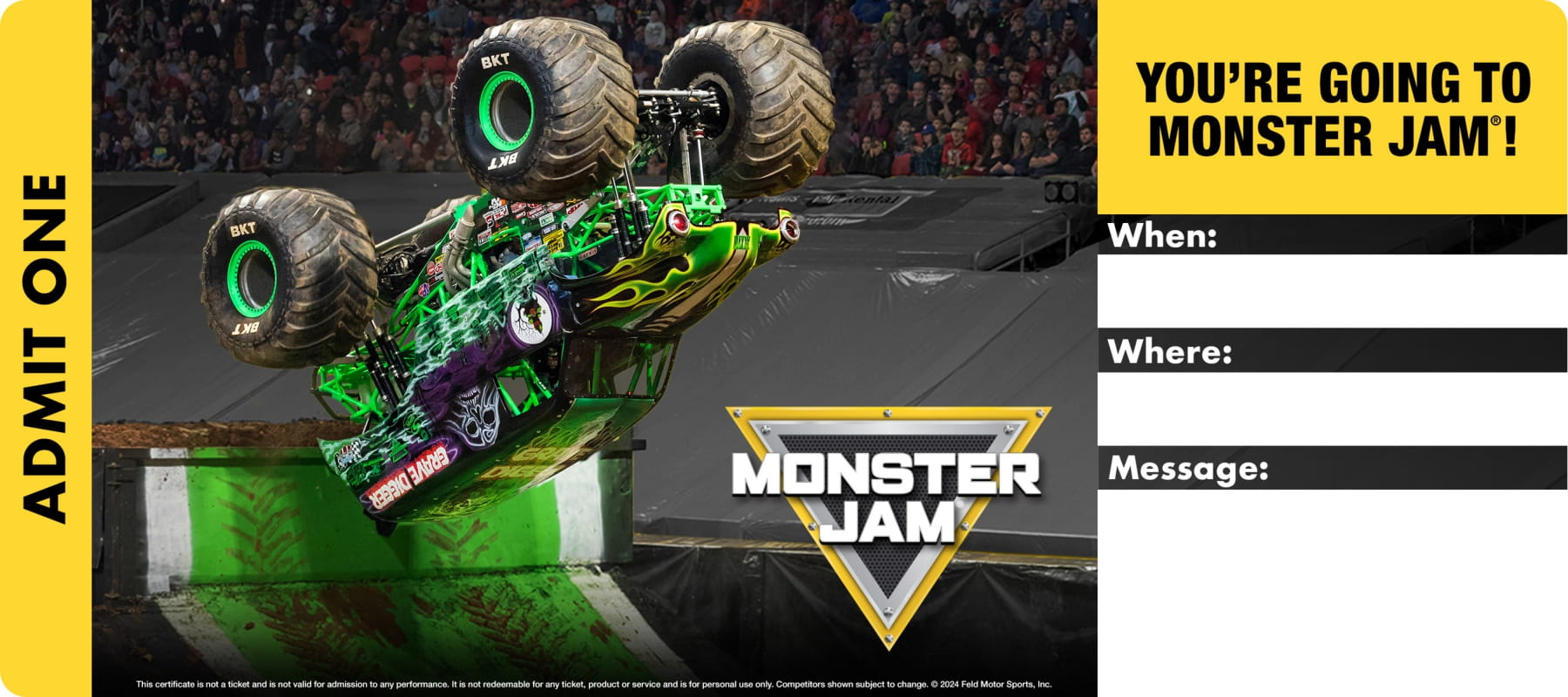 Tickets Make Great Gifts! | Monster Jam® inside Free Printable Fake Monster Jam Tickets
