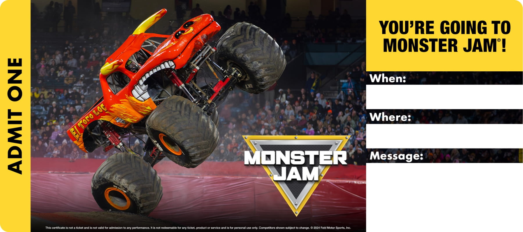 Tickets Make Great Gifts! | Monster Jam® within Free Printable Fake Monster Jam Tickets