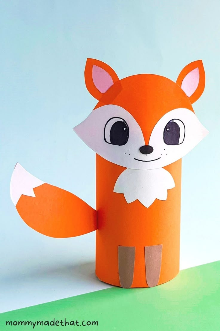 Toilet Paper Roll Fox Craft (+Free Printable Template) with Free Printable Toilet Paper Roll Crafts