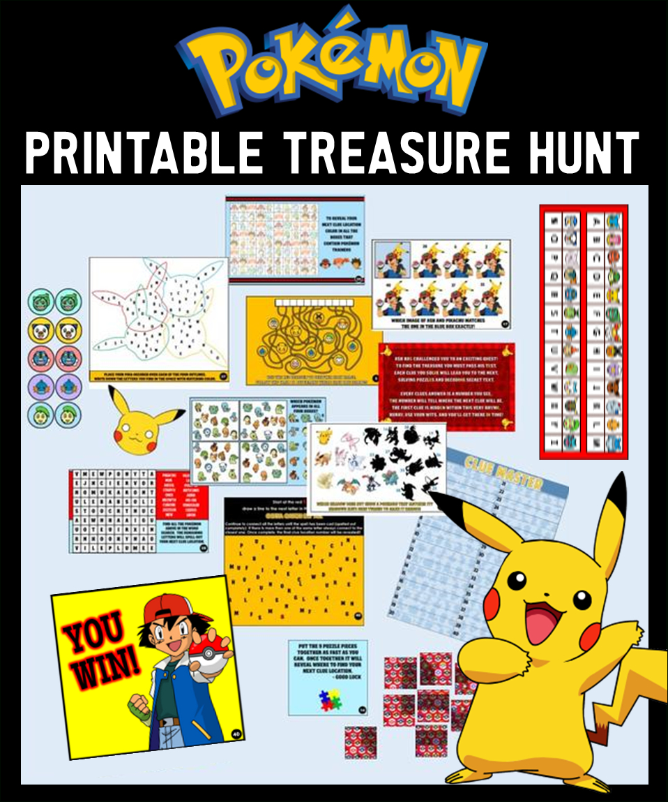 Top 12 Pokemon Party Games in Free Printable Pokemon Party Games