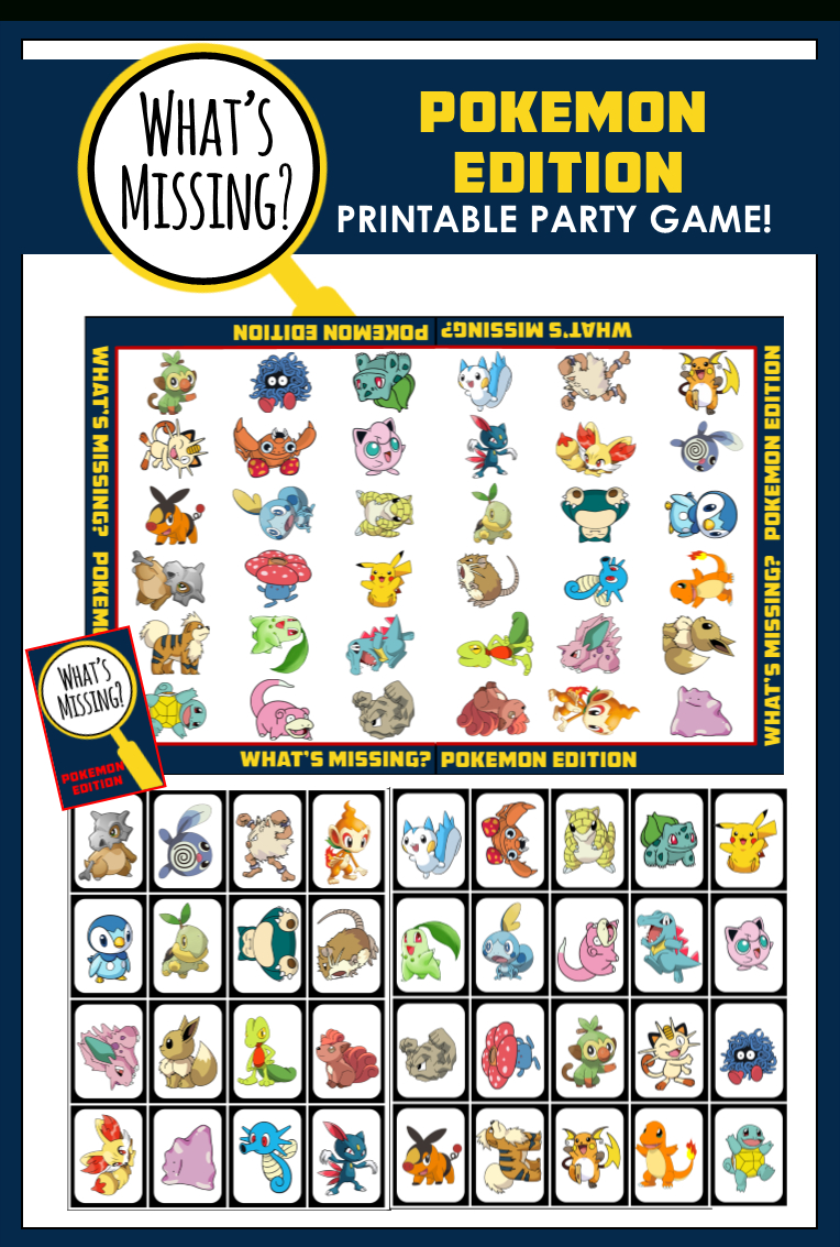 Top 12 Pokemon Party Games throughout Free Printable Pokemon Party Games