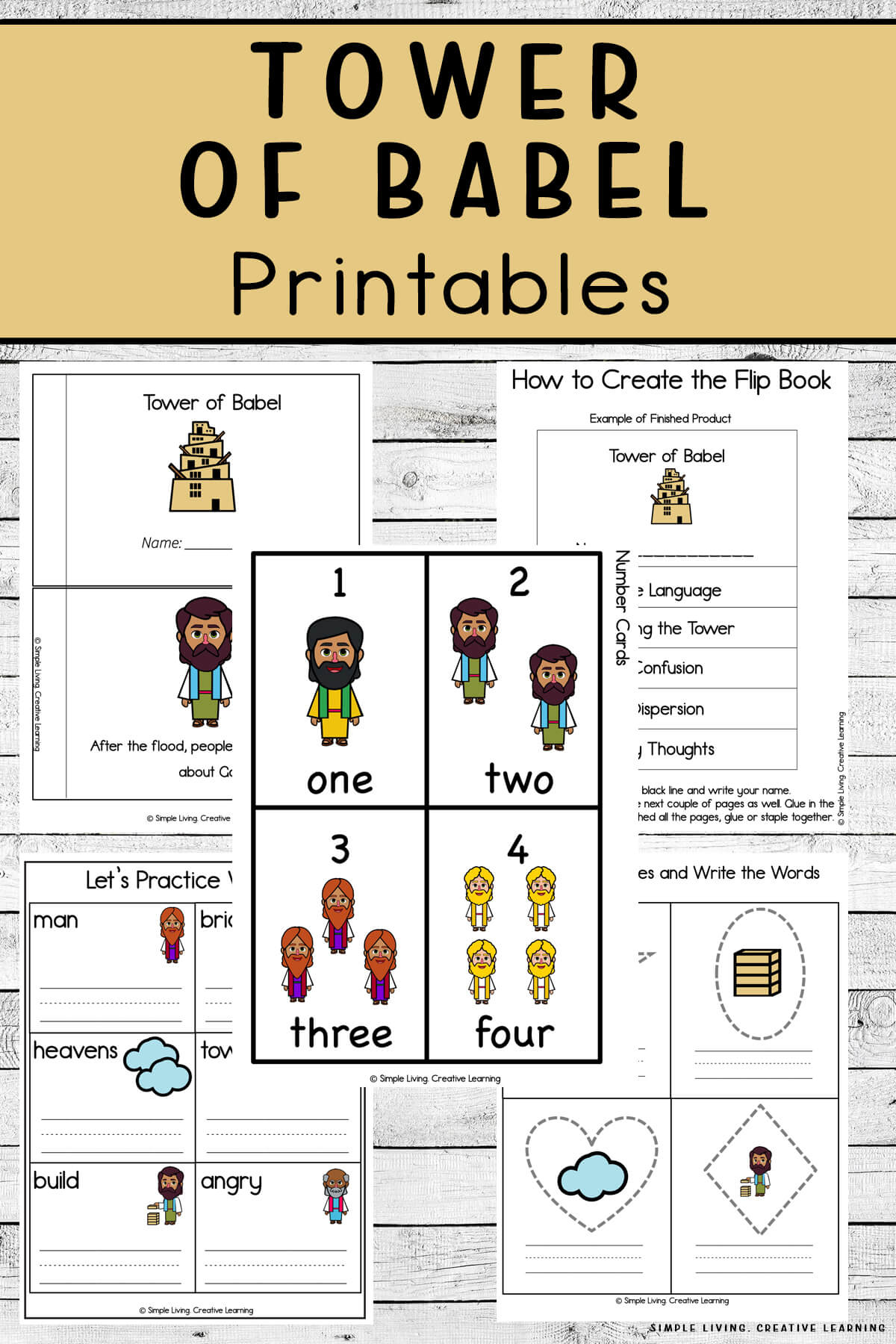Tower Of Babel Printables - Simple Living. Creative Learning throughout Free Printable Tower of Babel Activities