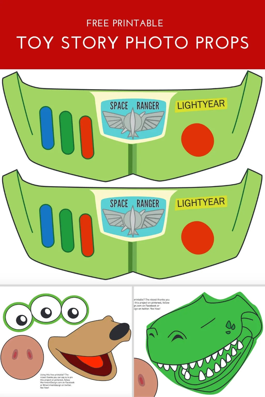 Toy Story Photo Booth Props {Free Printable Pdf} - Merriment Design in Free Printables Toy Story