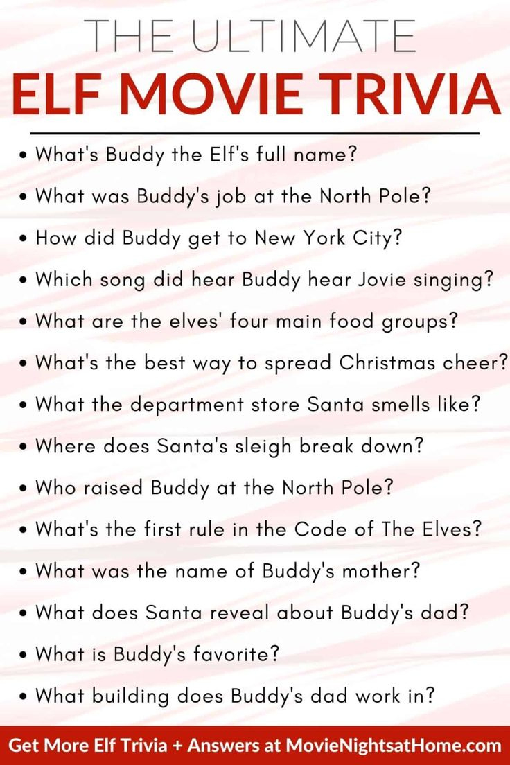 Ultimate Elf Movie Trivia Questions And Answers intended for Elf Movie Trivia Questions Printable