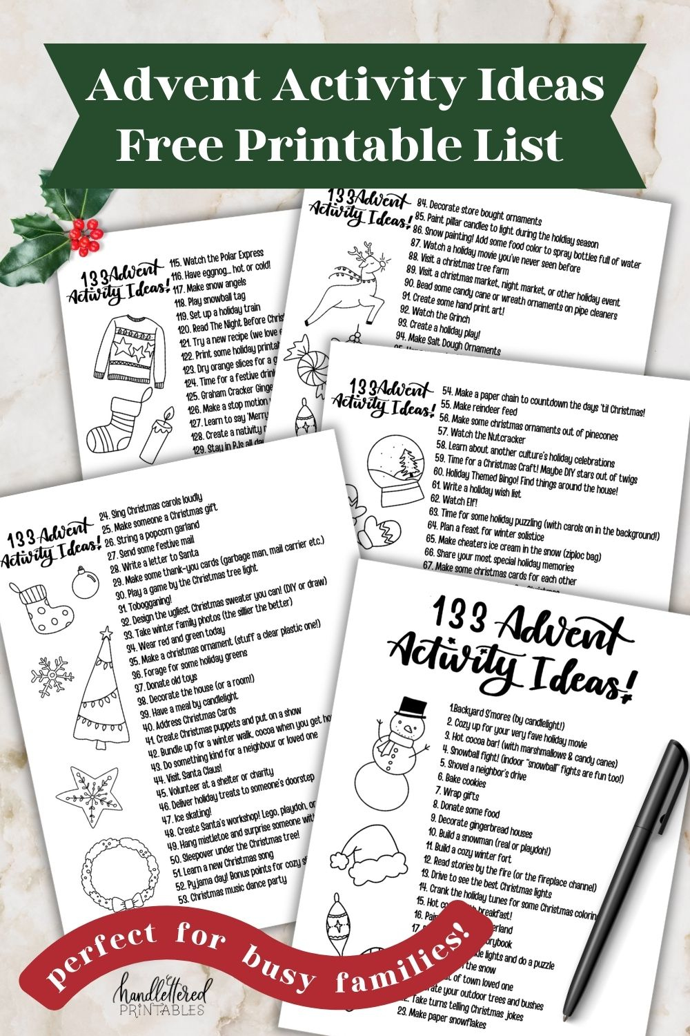 Ultimate Free Printable List Of Advent Activity Ideas For Busy inside Free Printable Advent Activities