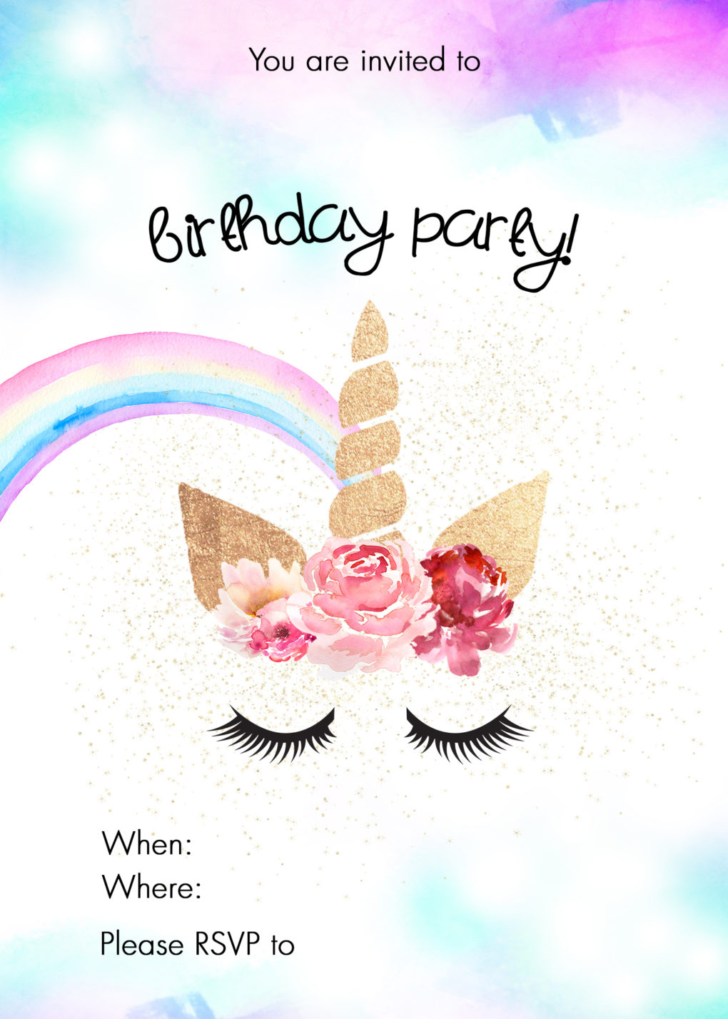 Unicorn Birthday Party Ideas W/ Free Printable - The Diy Lighthouse for Free Unicorn Party Printables