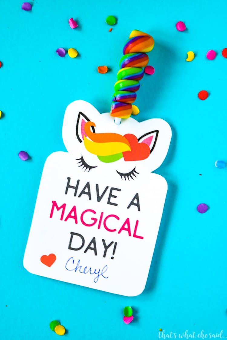 Unicorn Printable Valentine Cards – That'S What {Che} Said with regard to Free Printable Unicorn Valentine