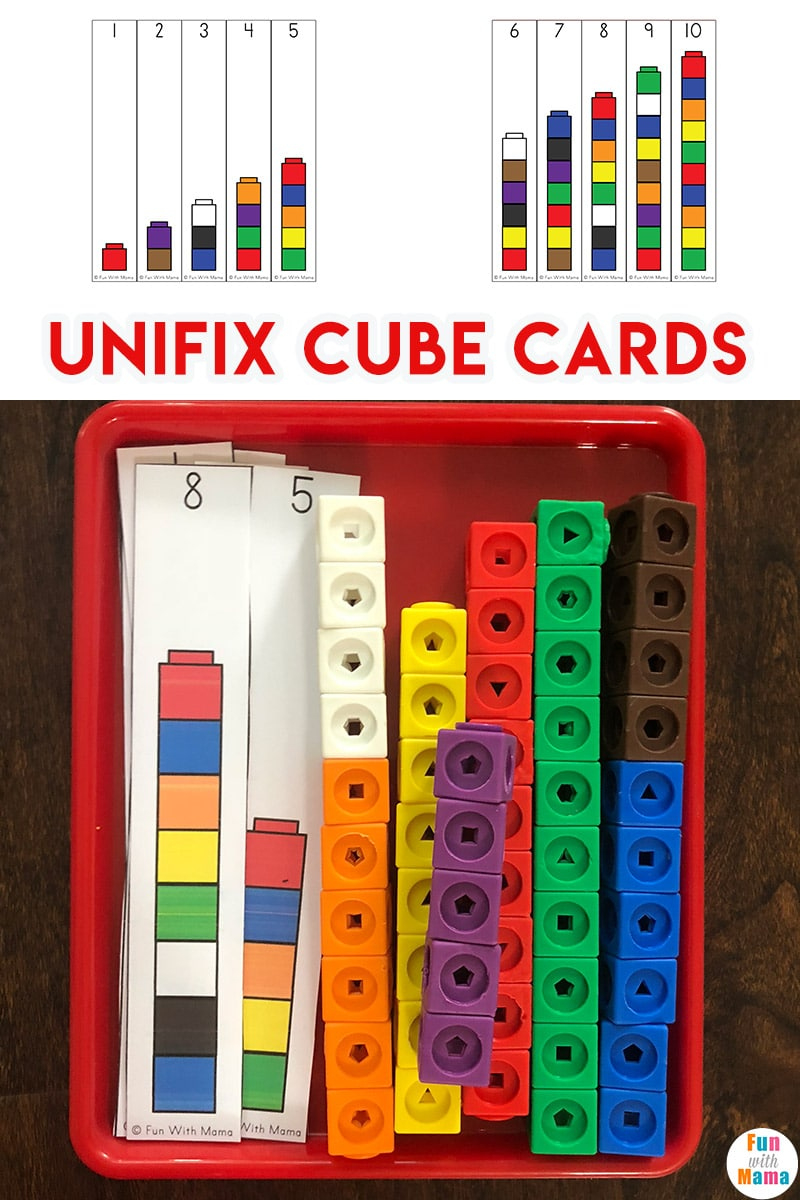 Unifix Cubes For Preschool Math - Fun With Mama regarding Unifix Cube Pattern Cards Free Printable