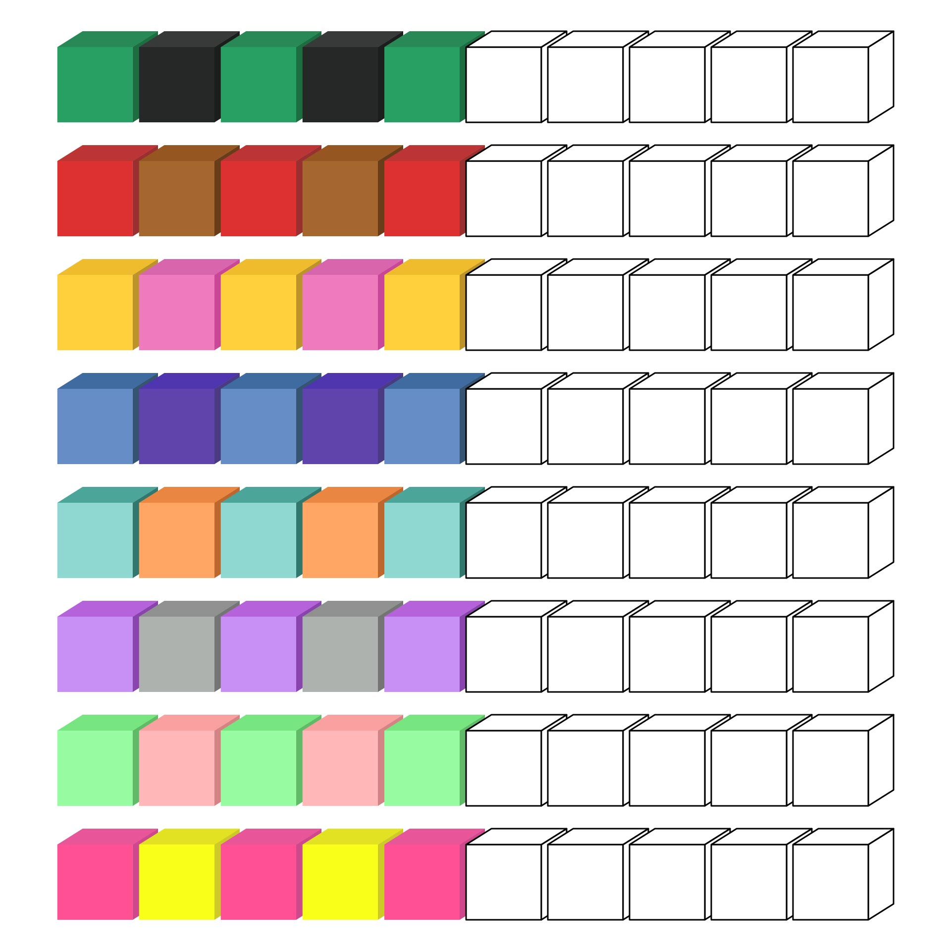 Unifix Cubes Printables - Printable Recipe Cards Central regarding Unifix Cube Pattern Cards Free Printable