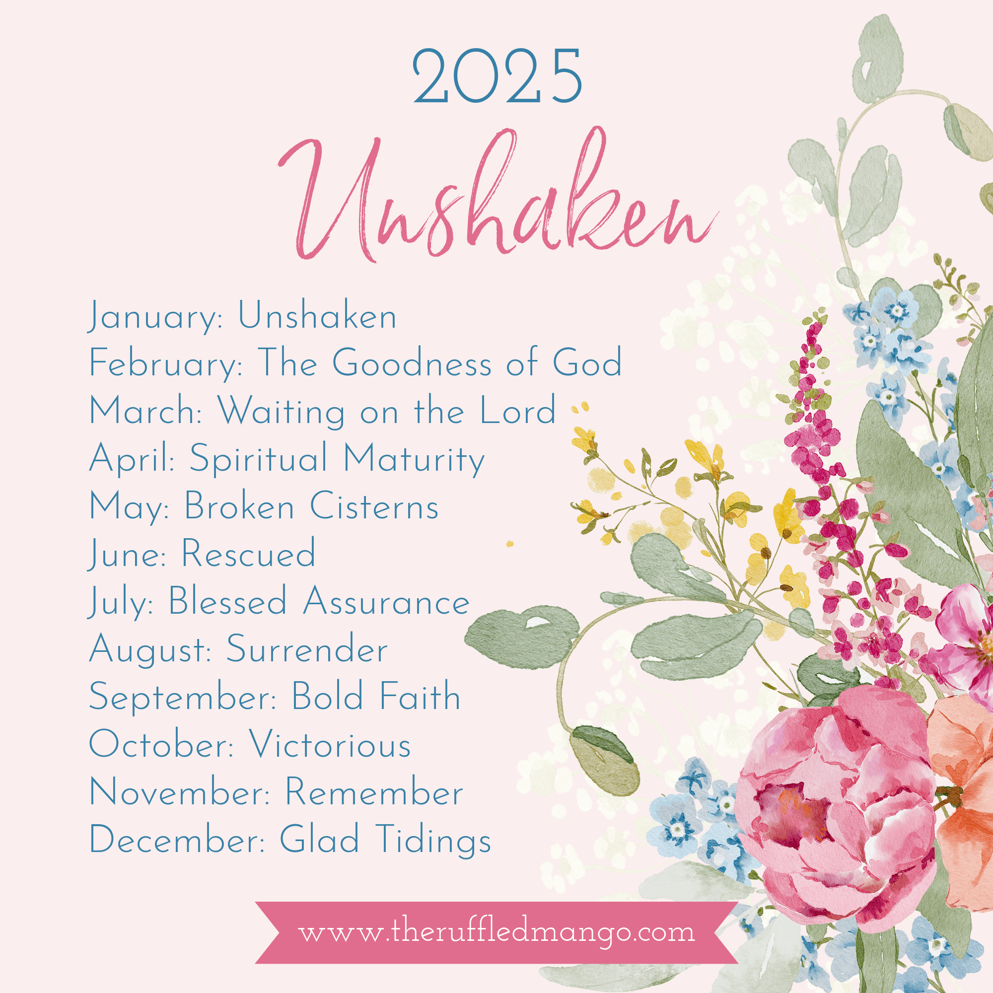 Unshaken Scripture Writing For 2025 - The Ruffled Mango inside Free Printable Scripture Writing Plans 2025