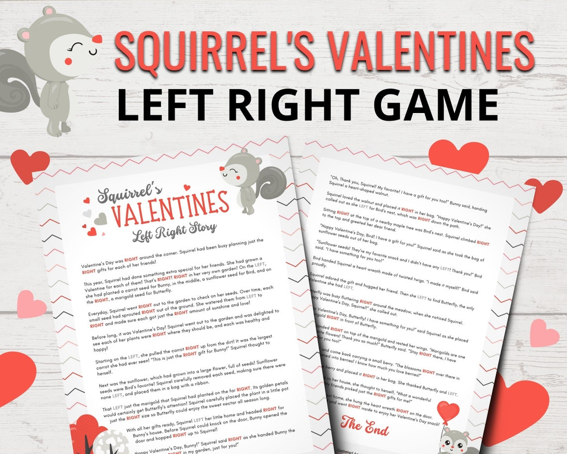 Valentine Left Right Game: Gift Exchange Ideas For Valentine&amp;#039;S Day in Free Printable Left Right Valentine Game