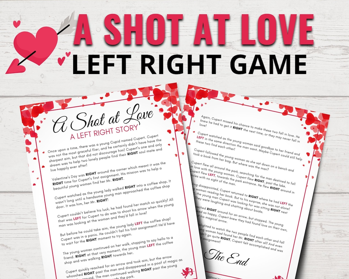 Valentine Left Right Game: Gift Exchange Ideas For Valentine&amp;#039;S Day in Free Printable Left Right Valentine Game