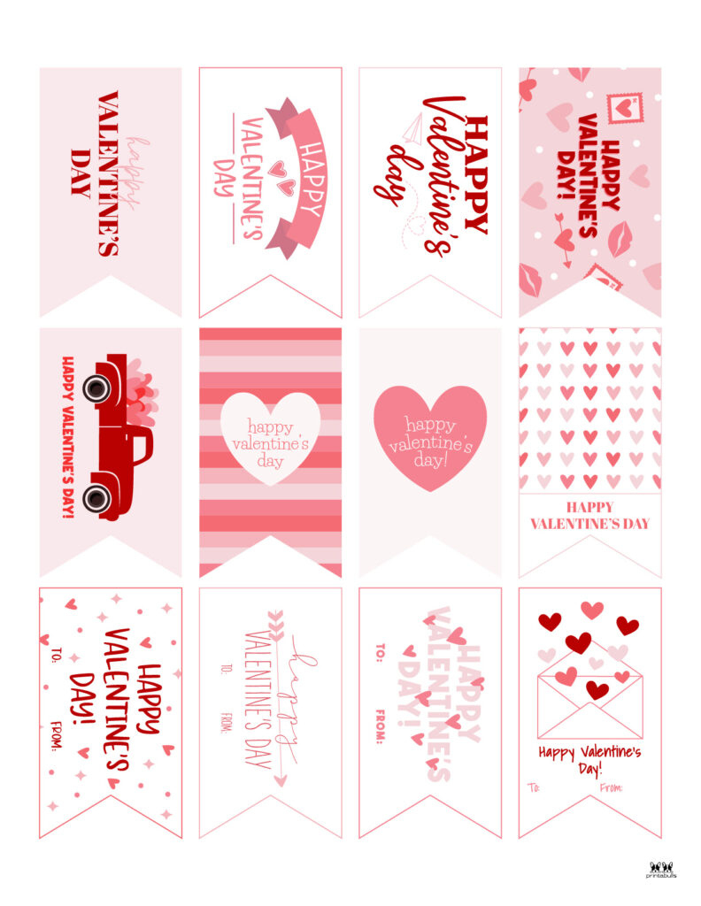 Valentine Tags - 300 Free Printable Tags | Printabulls regarding Printable Valentines Day Tags