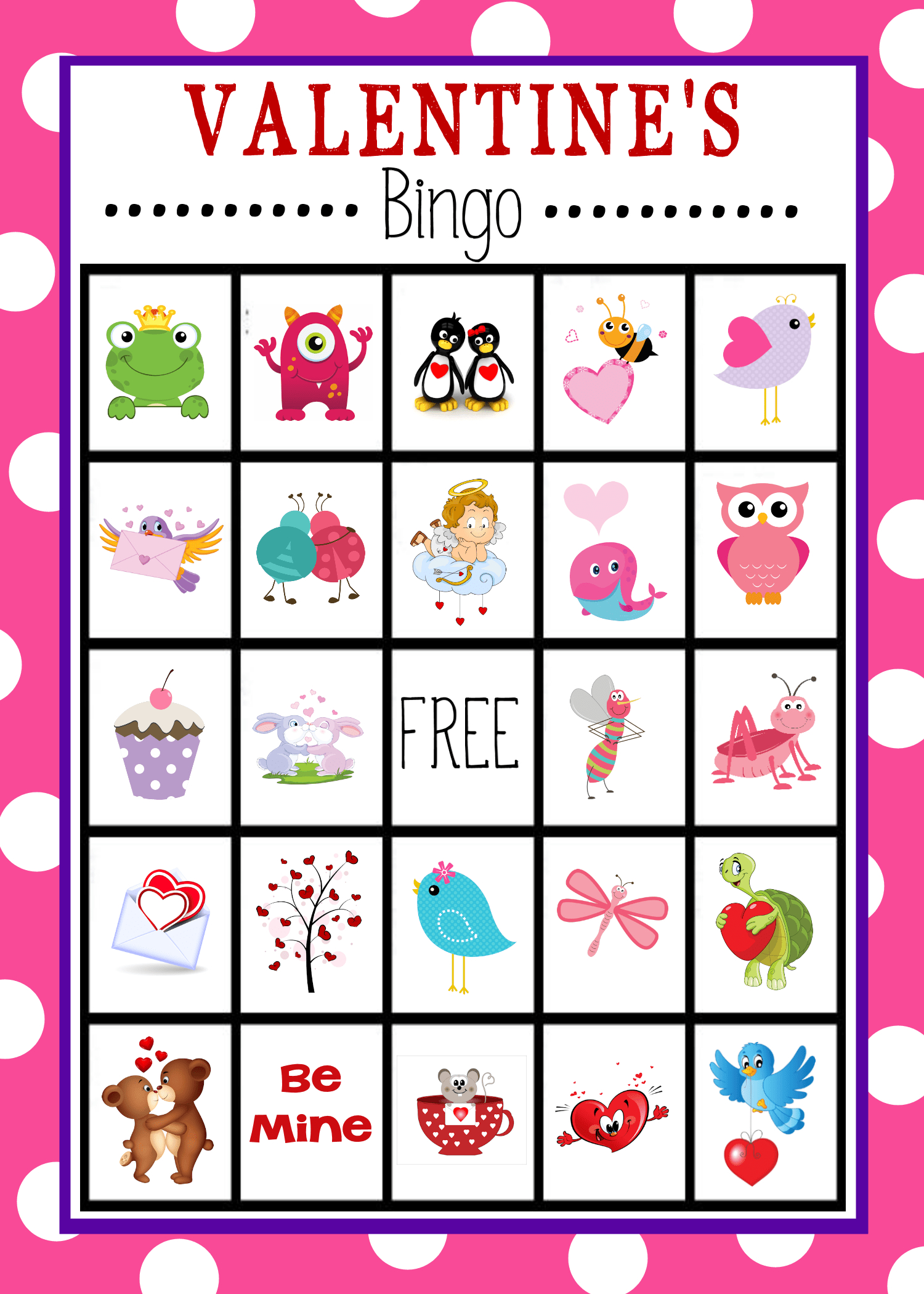 Valentines Day Bingo Printables - Printable Party Favors pertaining to Valentine Bingo Cards Printable