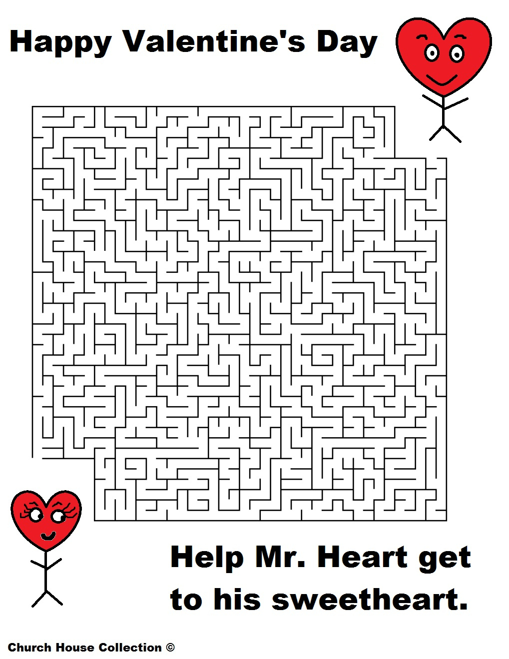 Valentine&amp;#039;S Day Mazes For School in Valentine&amp;#039;S Day Maze Free Printable