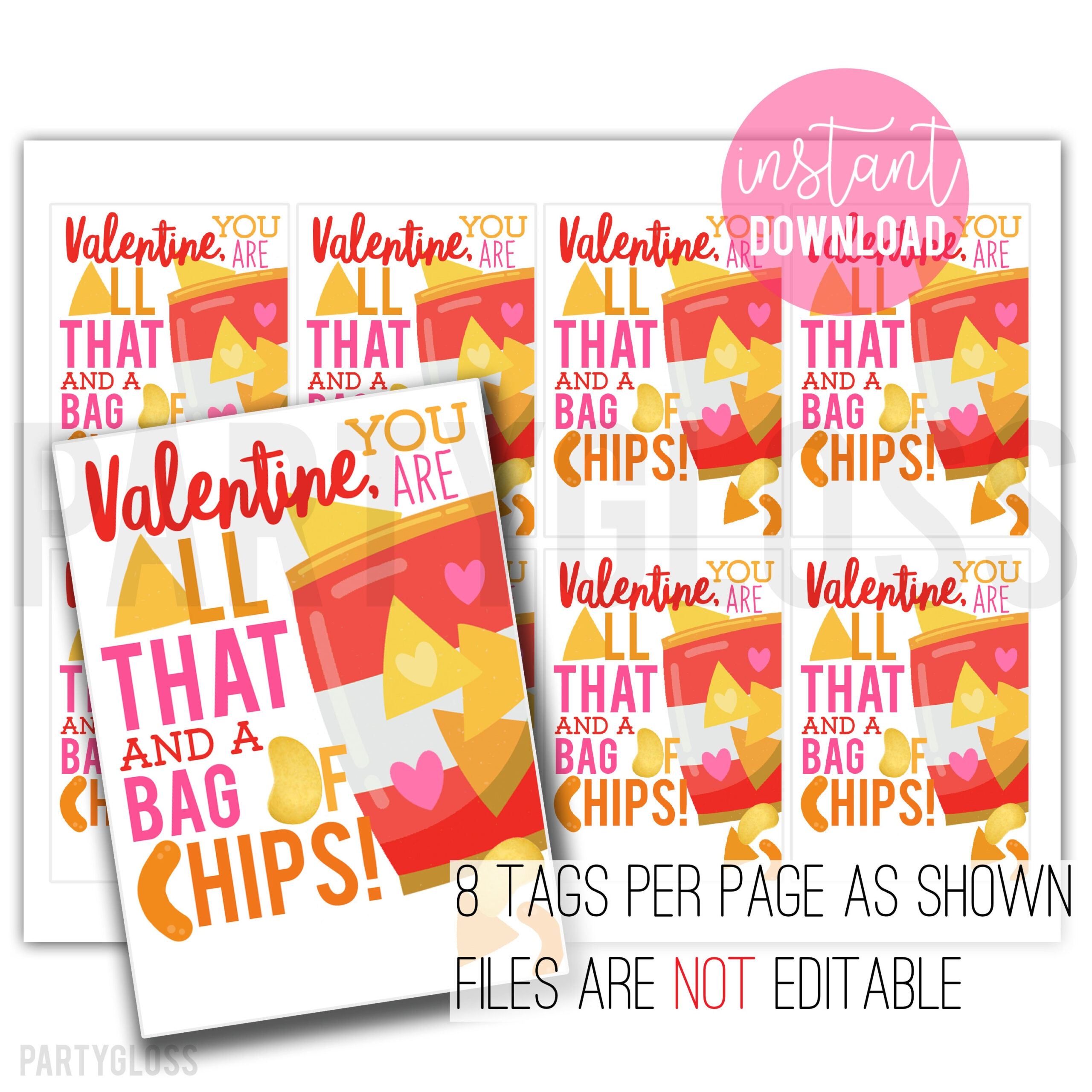 Valentine&amp;#039;S Day Printable All That And A Bag Of Chips Valentine for All That and a Bag of Chips Valentine Printable