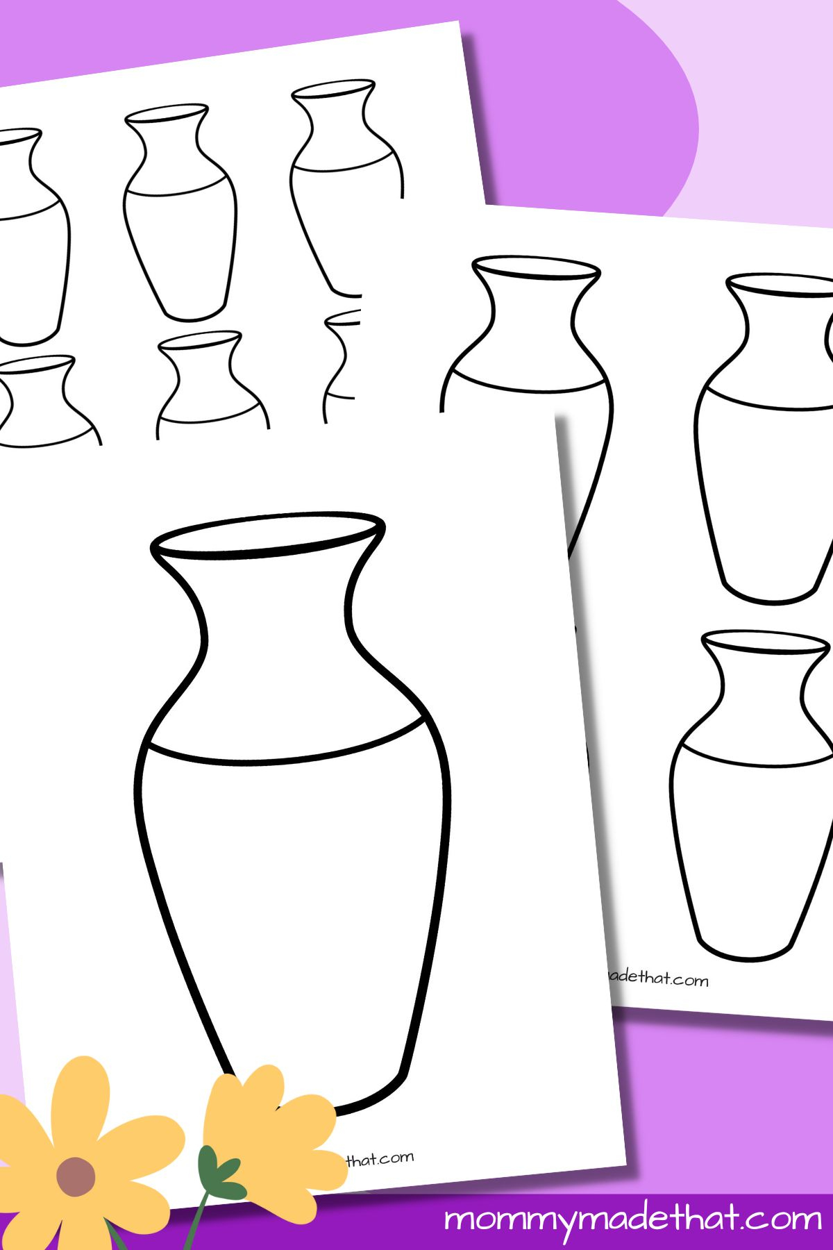 Vase Templates (Free Printables!) inside Printable Paper Vase Template