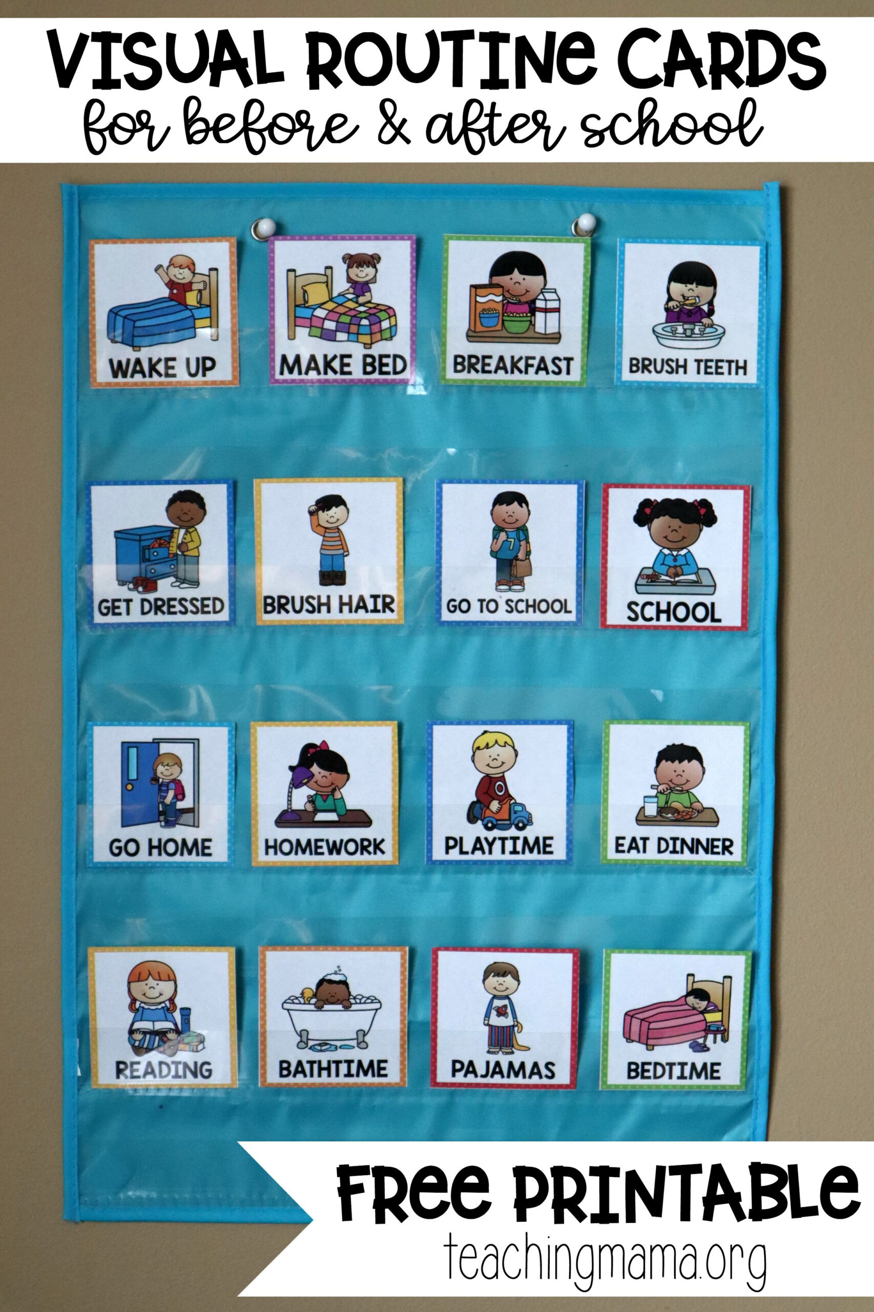 Visual Routine Cards For Before And After School with Printable Routine Cards Free