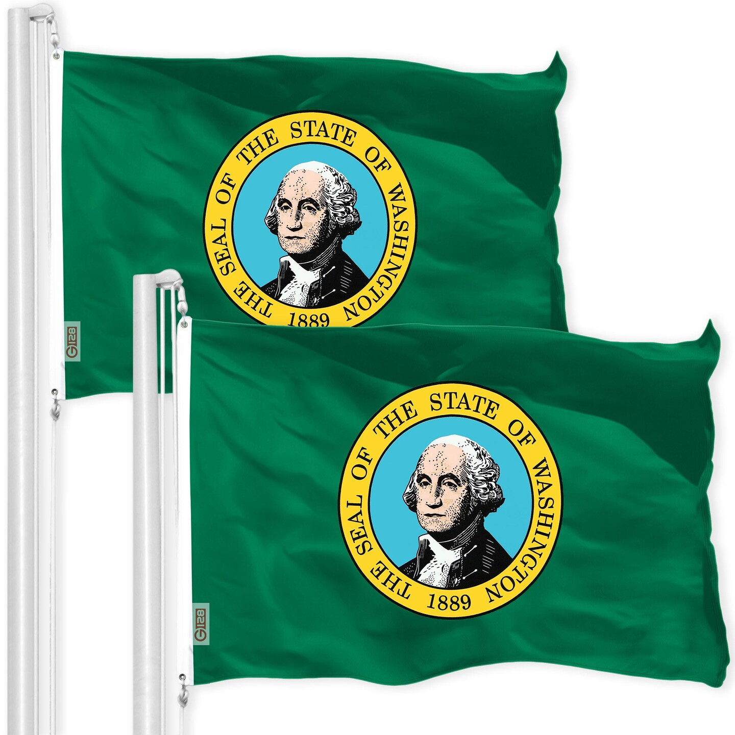 Washington Wa State Flag 3X5 Ft 2-Pack 150D Printed Polyesterg128 regarding Printable Washington State Flag