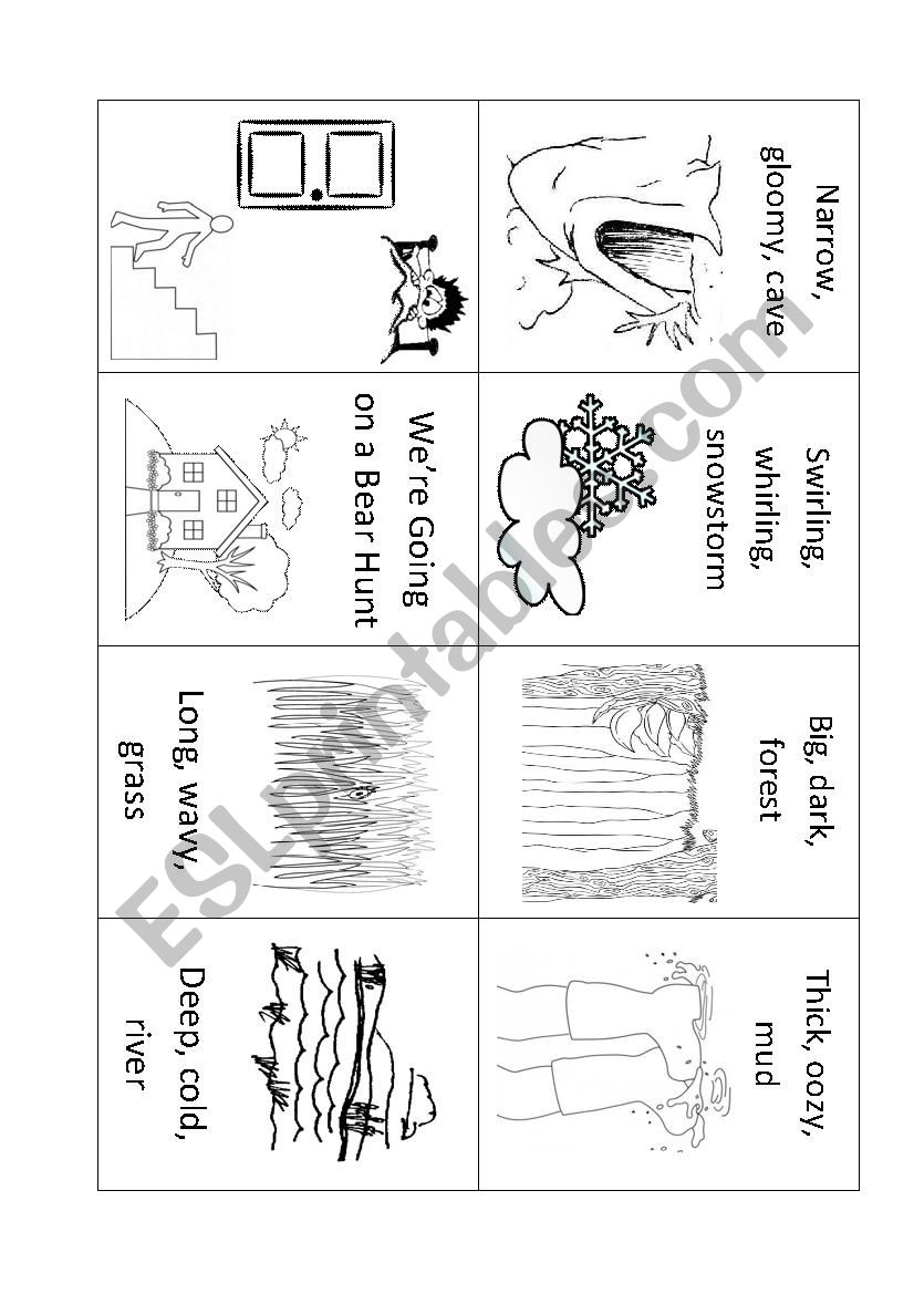 We´re Going On A Bear Hunt Mini Book - Esl Worksheetcpaukovic with Printable We&amp;#039;Re Going On A Bear Hunt