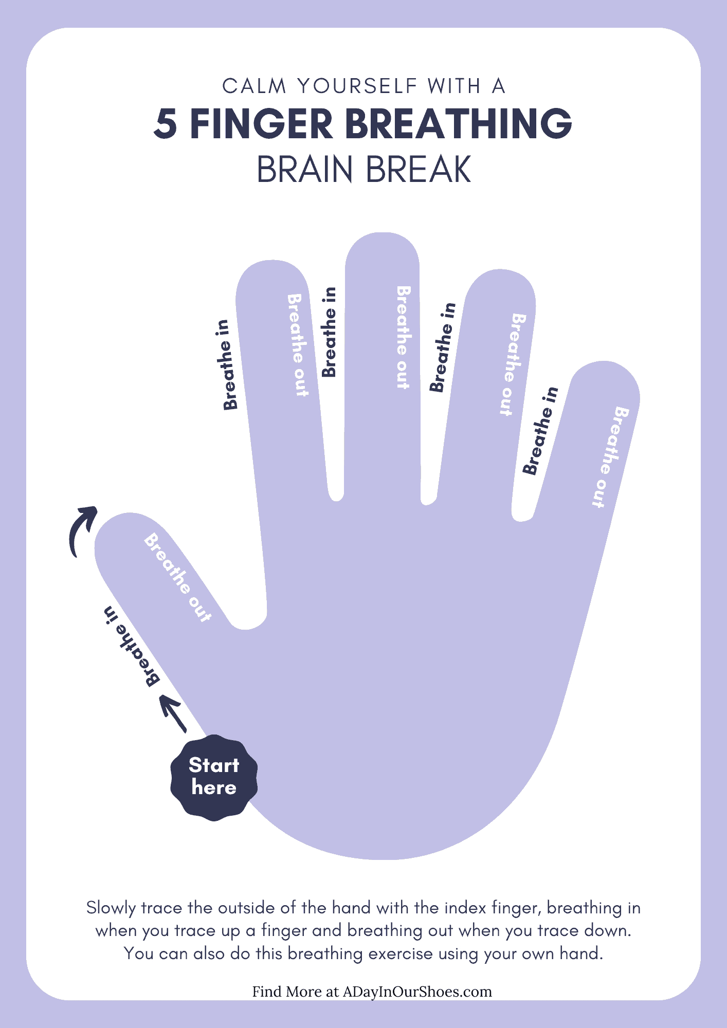 What Is The 5 Finger Breathing Technique To Calm Kids? with 5 Finger Breathing Printable