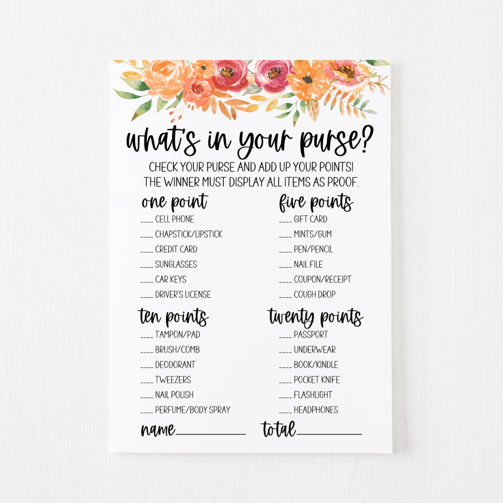 What&amp;#039;S In Your Purse? Game Free Printable | Modern Moh intended for Free Printable What&amp;amp;#039;s in Your Purse Game Printable
