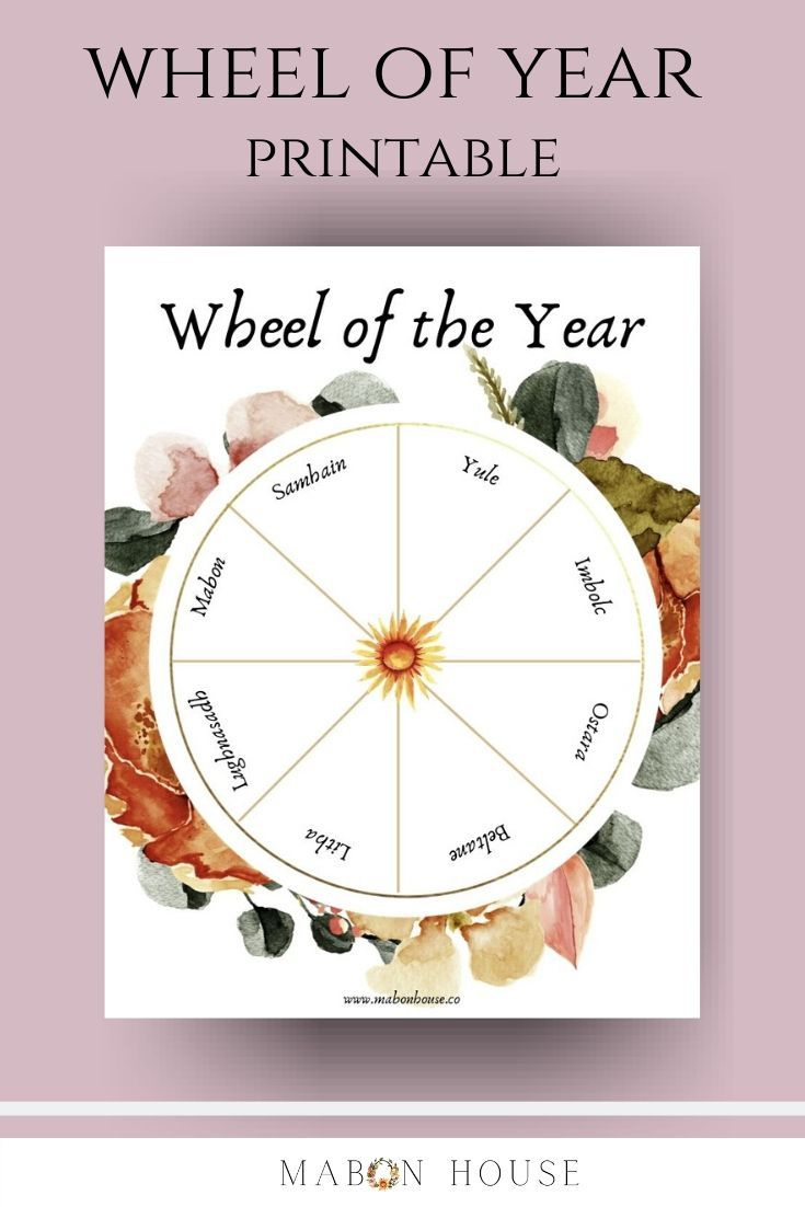Wheel Of The Year Free Printable in Printable Wheel of the Year